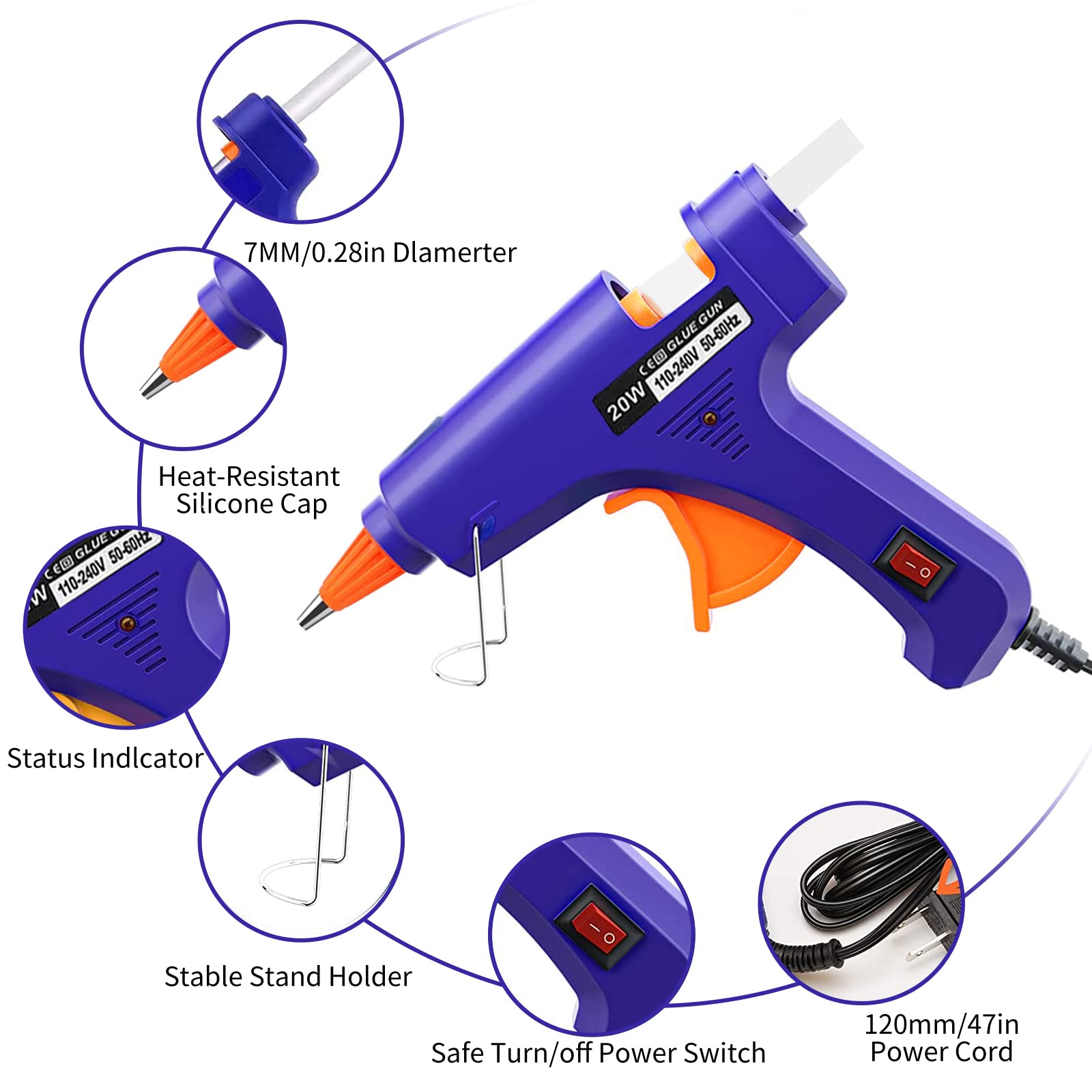 20W Hot Melt Glue Gun Househol - مراجعة Heat Gun Small وسعره