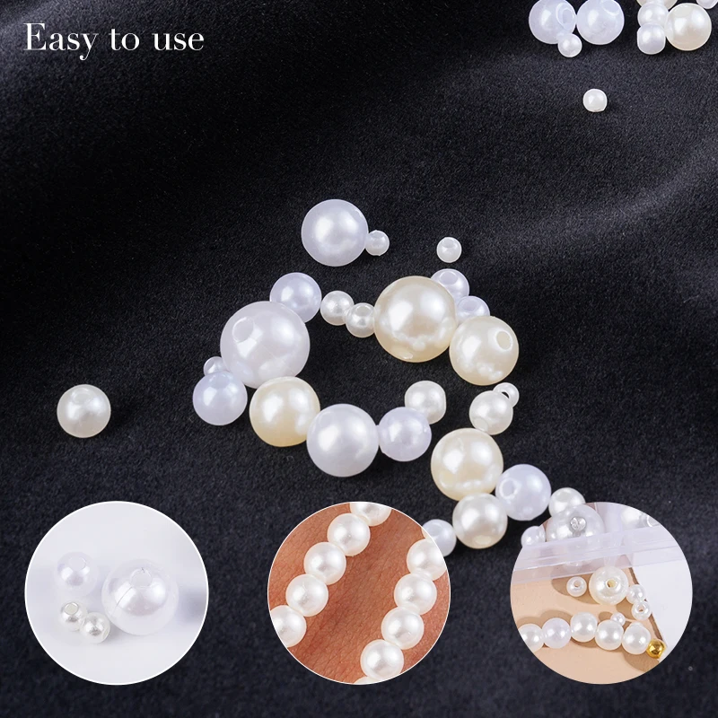 800pcs Artificial Faux Pearl R - مراجعة Crafting Resin وسعره