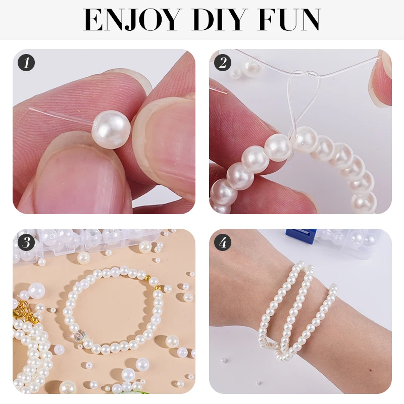 800pcs Artificial Faux Pearl R - مراجعة Crafting Resin وسعره