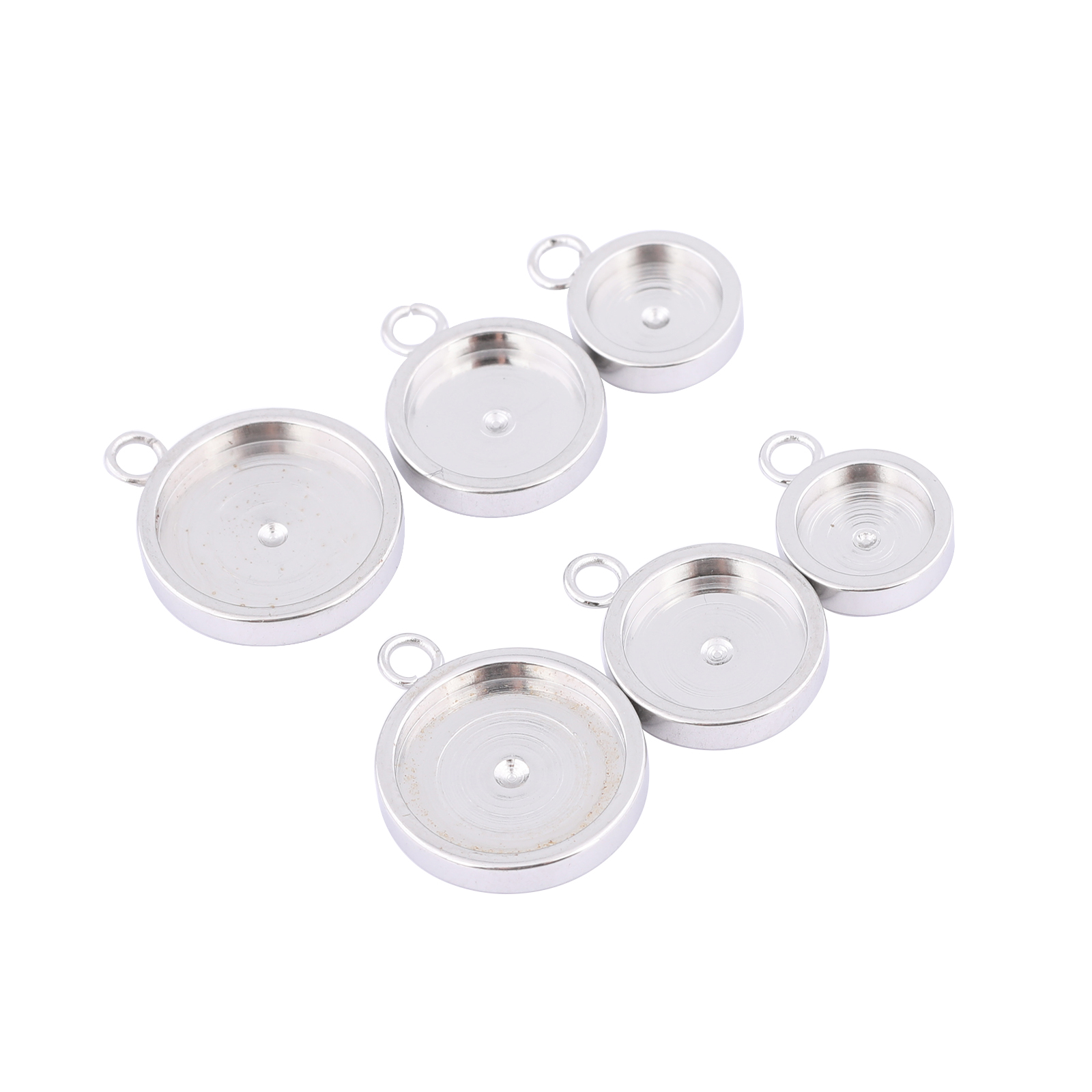 20pcs Stainless Steel 6mm 8mm  - مراجعة Bezels Set Pendant وسعره