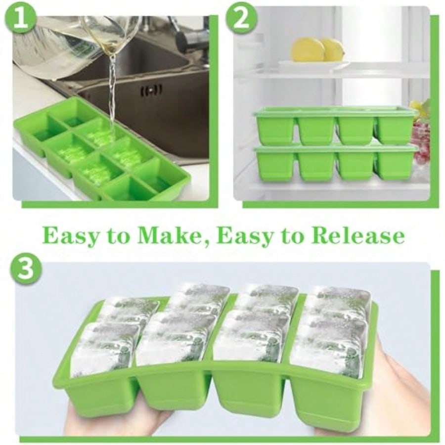 Ice Trays For Freezer With Lid - مراجعة Silicone Mold Tray وسعره