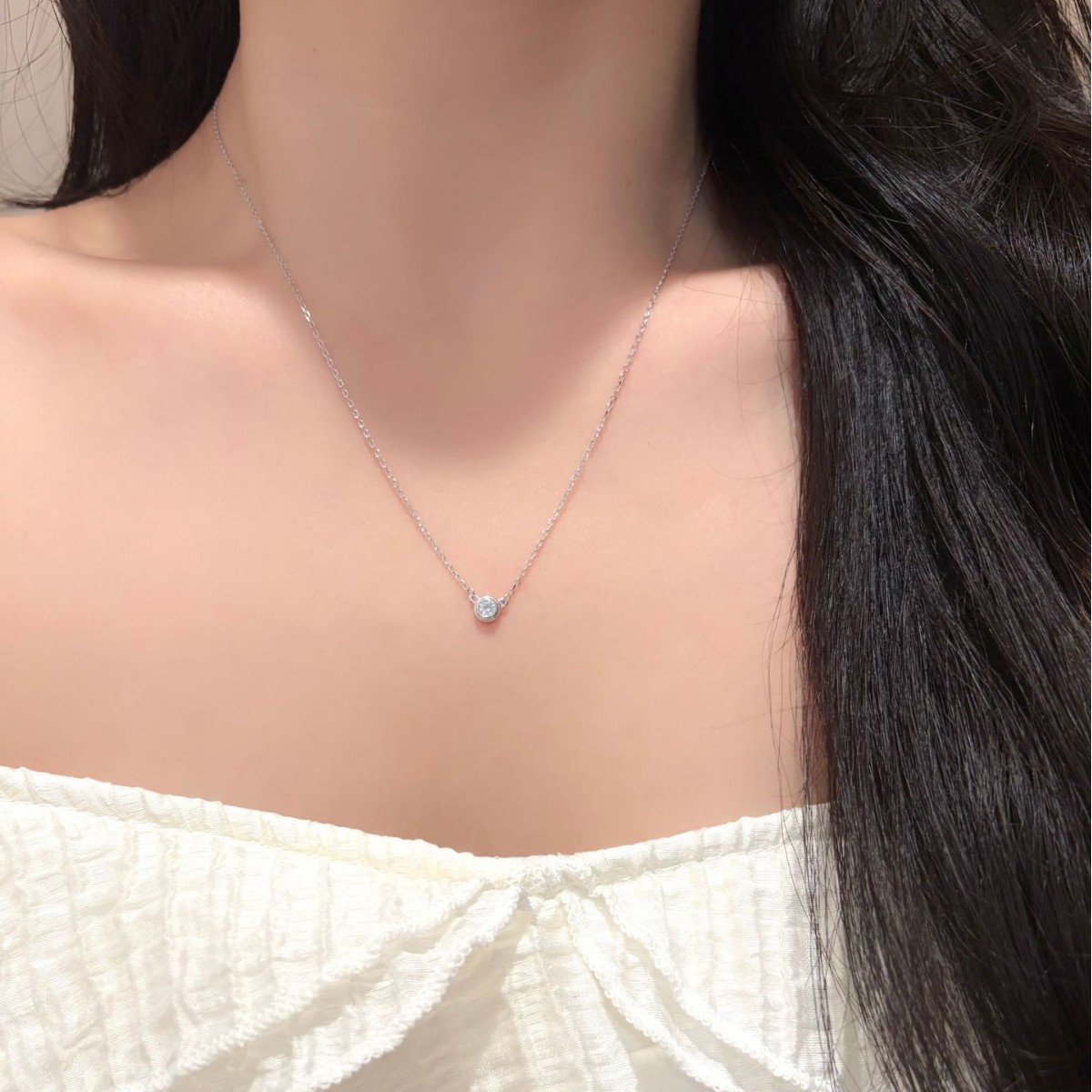 S925 Sterling Silver Moissanit - مراجعة Bezels Set Pendant وسعره