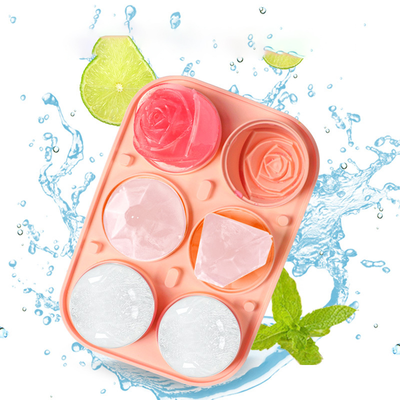 3D Rose Diamond Round Ice Cube - مراجعة Coaster Mold Round وسعره