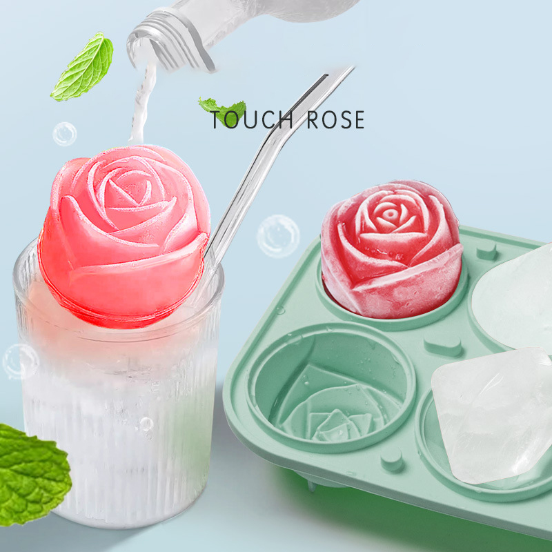 3D Rose Diamond Round Ice Cube - مراجعة Coaster Mold Round وسعره