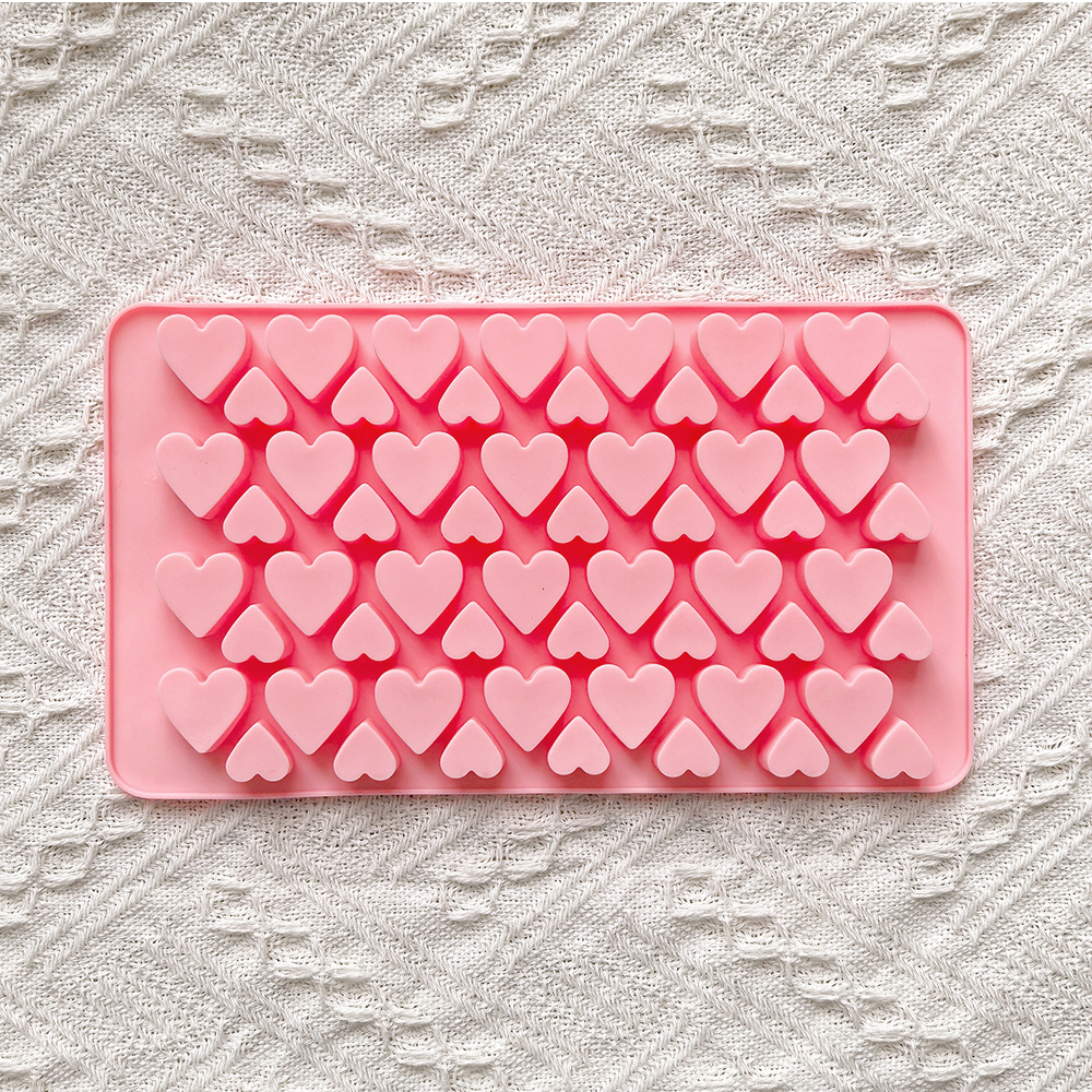 56 cavity size heart-shaped ch - مراجعة Silicone Mold Tray وسعره