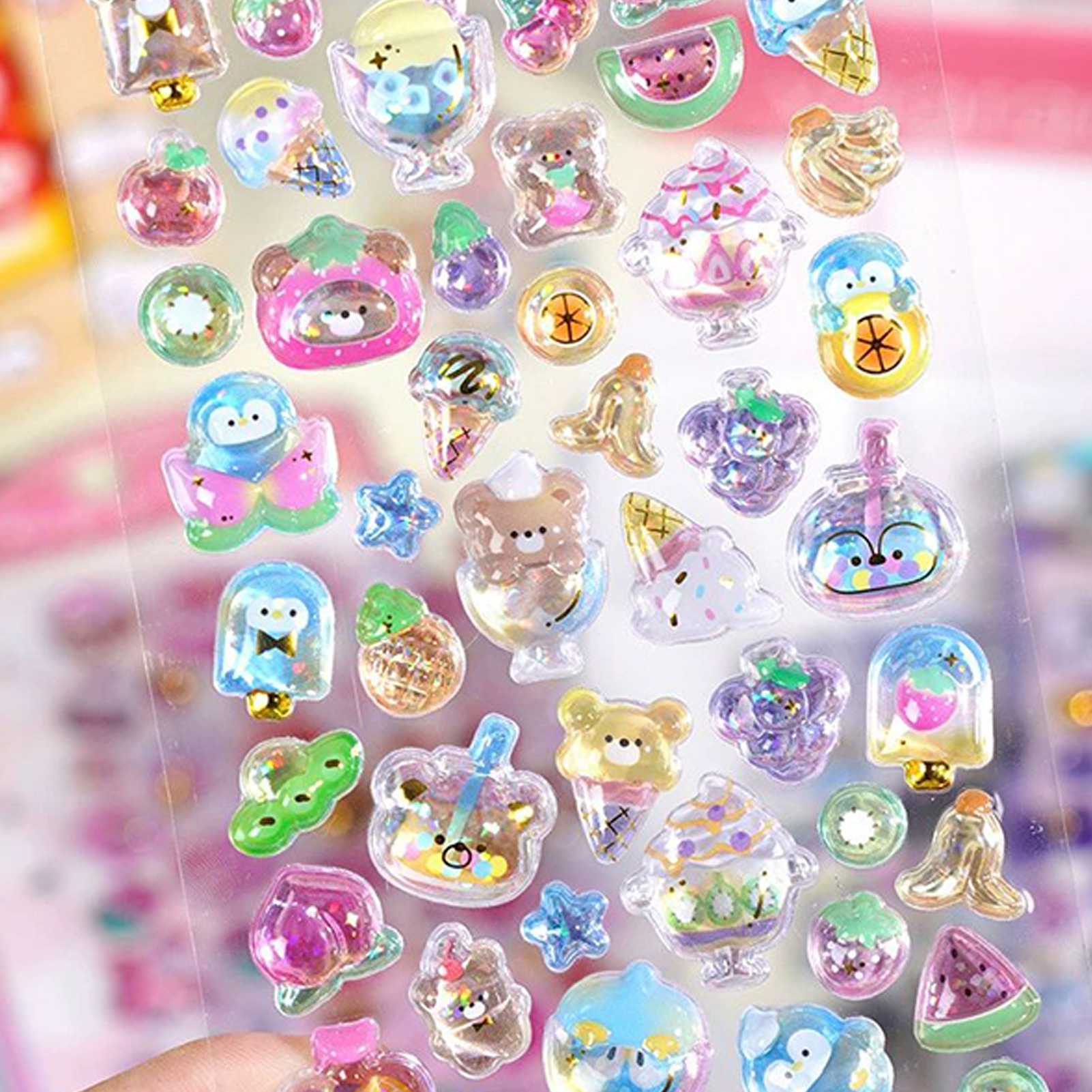 Cute Animal Sticker Pack 3D Sp - مراجعة Resin Glitter Pack وسعره