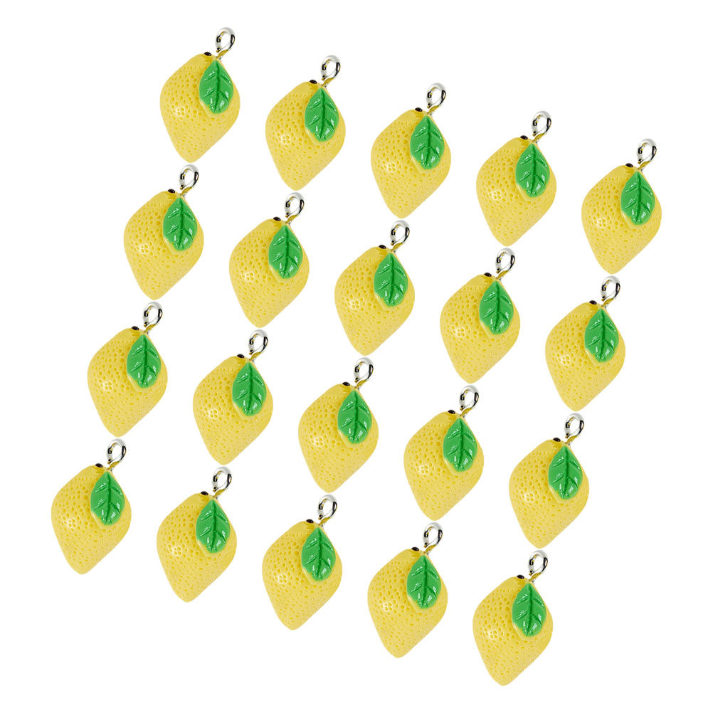 20Pcs Resin Lemon Charms Fruit - مراجعة Crafting Resin وسعره