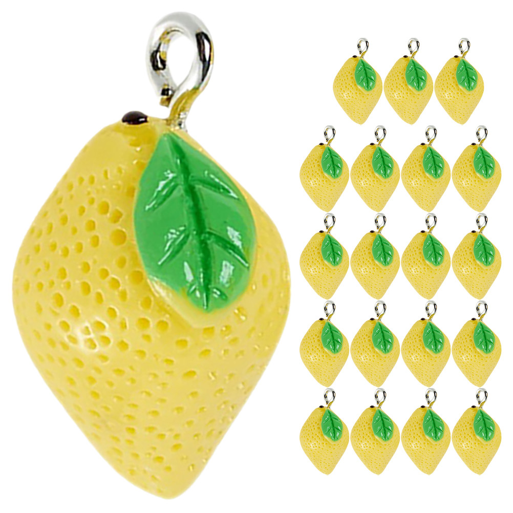 20Pcs Resin Lemon Charms Fruit - مراجعة Crafting Resin وسعره