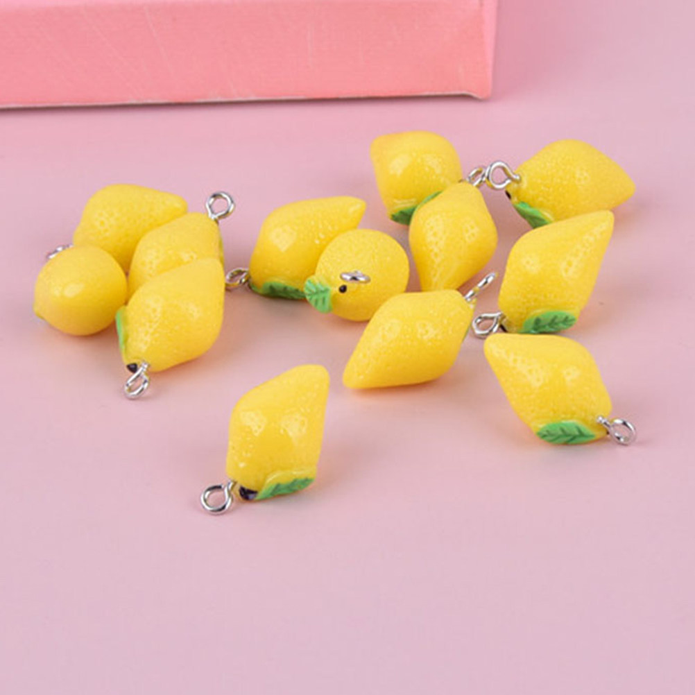 20Pcs Resin Lemon Charms Fruit - مراجعة Crafting Resin وسعره