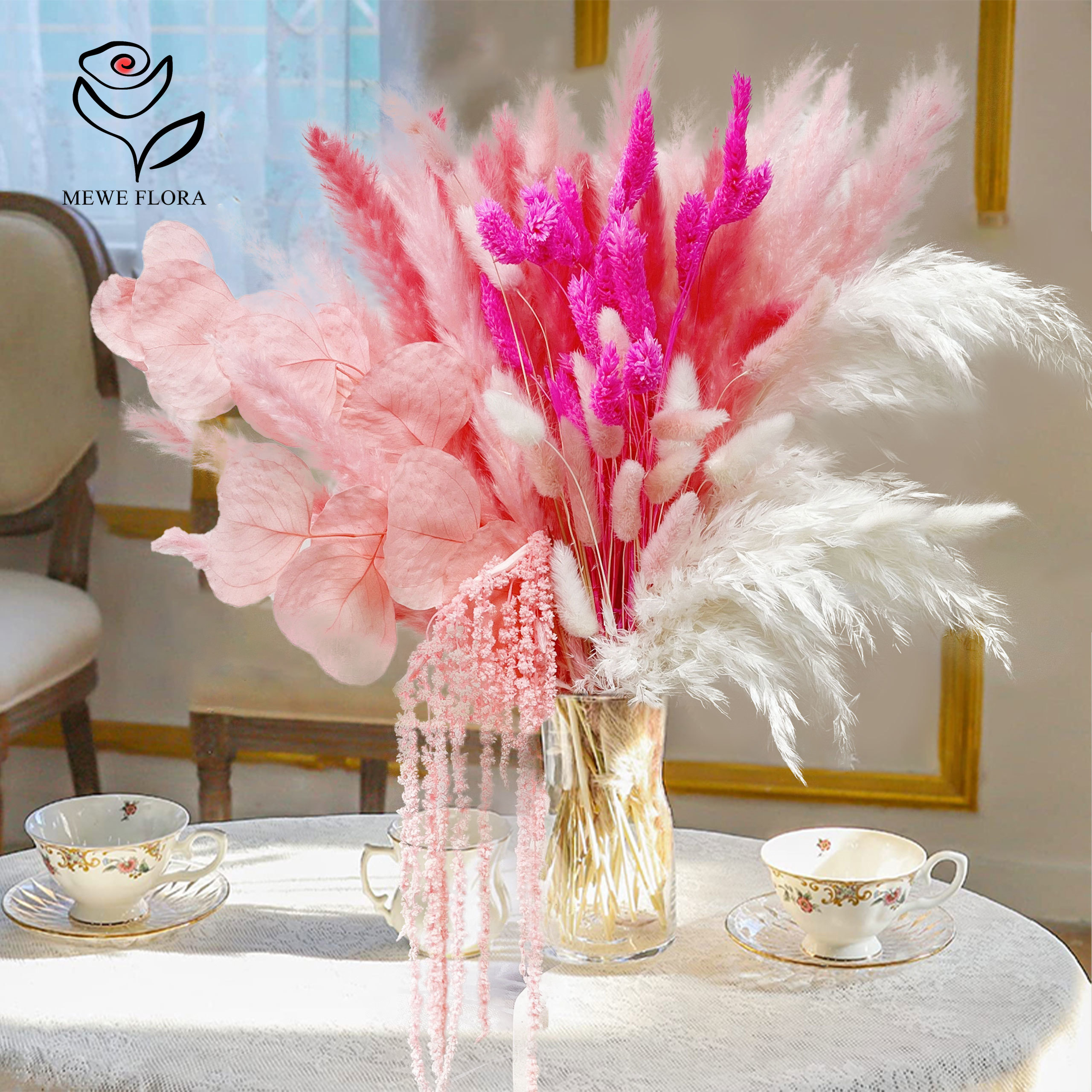 Natural Pampas Pink Dried Flow - مراجعة Dried Flower Bulk وسعره