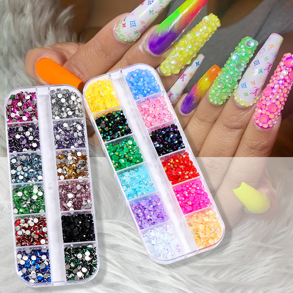 2400pcs 2mm AB Jelly Rhineston - مراجعة Resin Glitter Pack وسعره