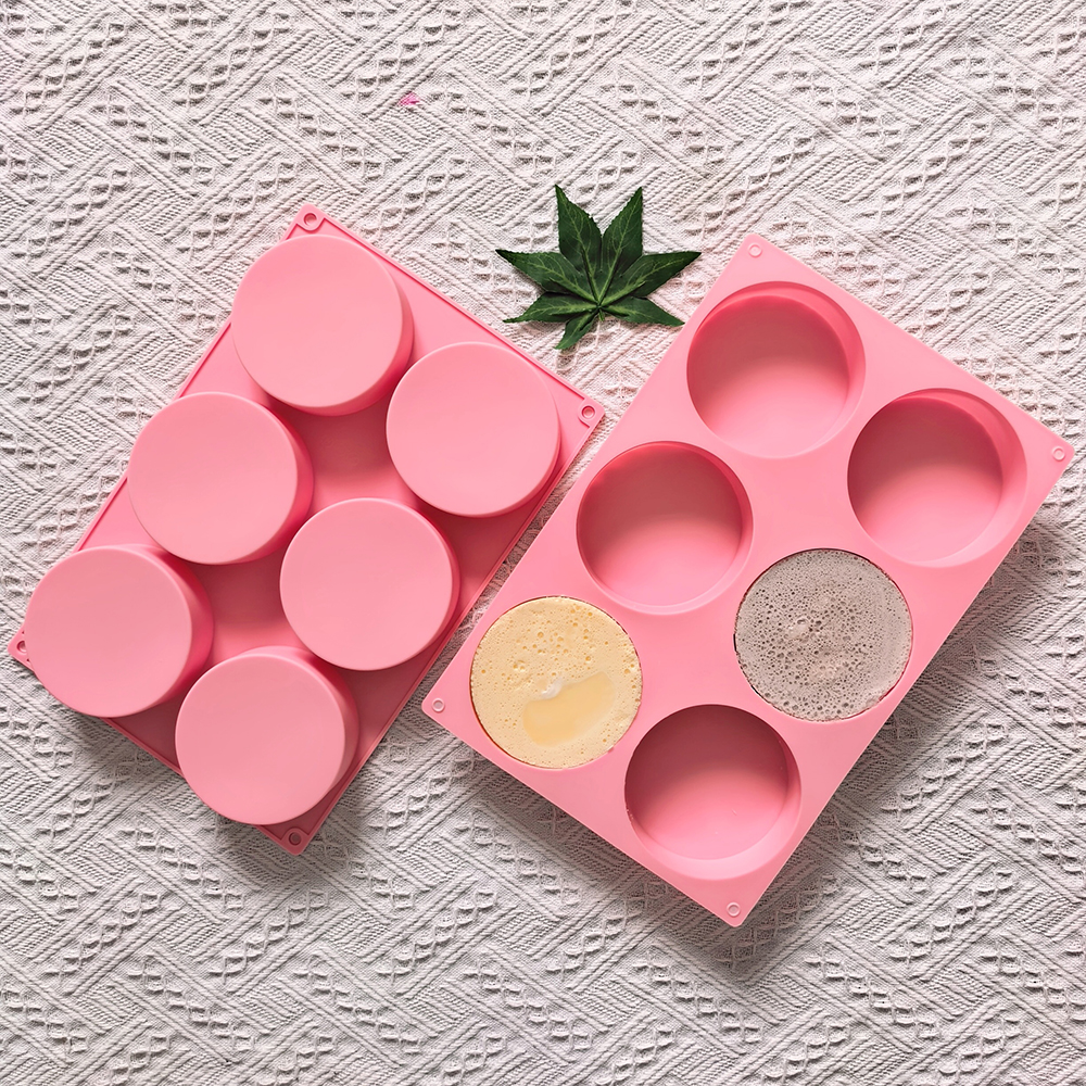 1pc 6-cavity large round disc  - مراجعة Coaster Mold Round وسعره