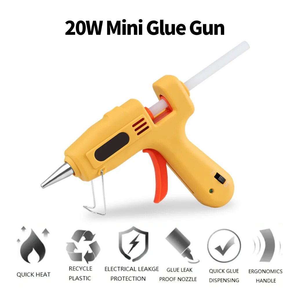 Hot Glue Gun Kit 20W Mini DIY  - مراجعة Heat Gun Small وسعره