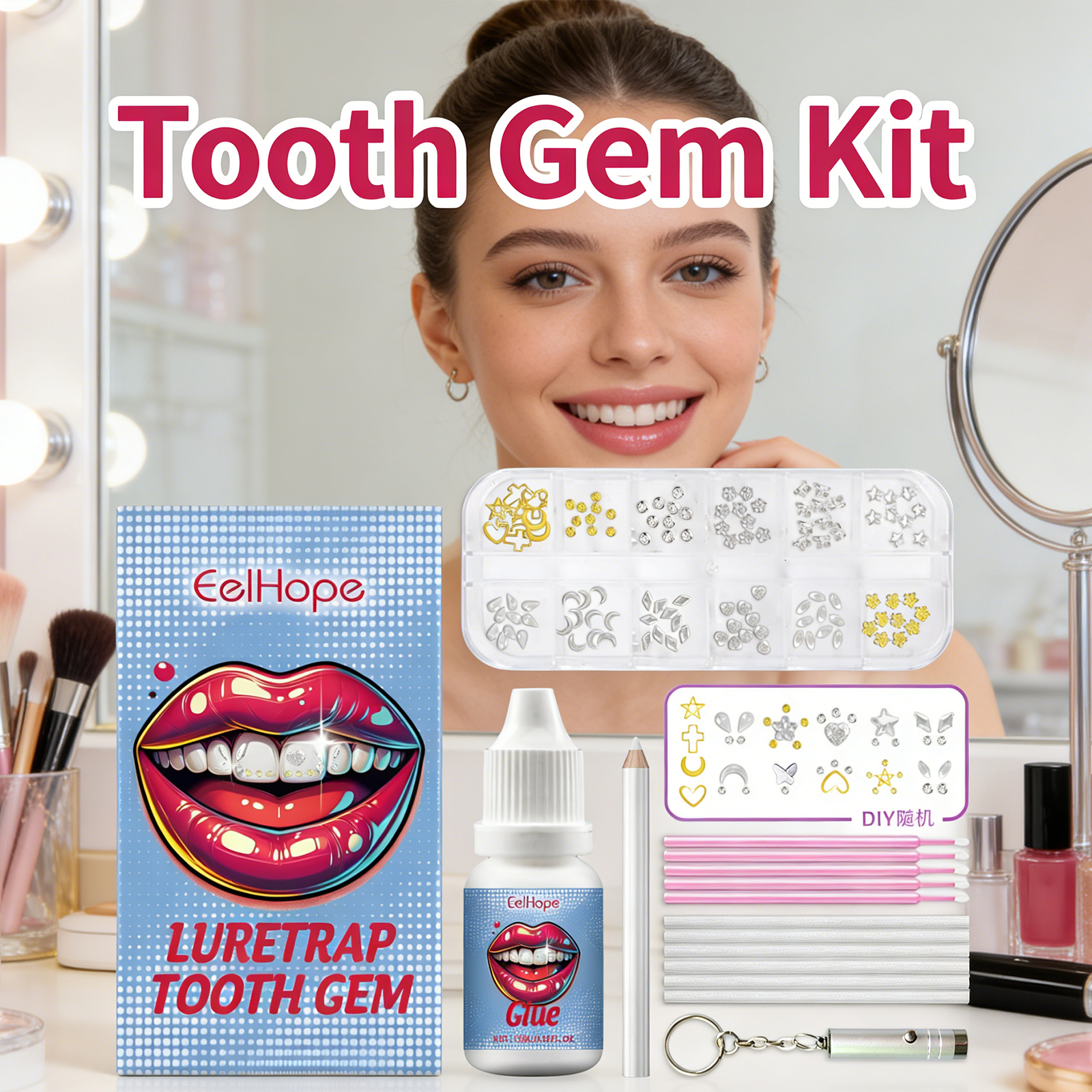 Tooth Gems Sparkling Teeth Jew - مراجعة Resin Jewelry Kit وسعره