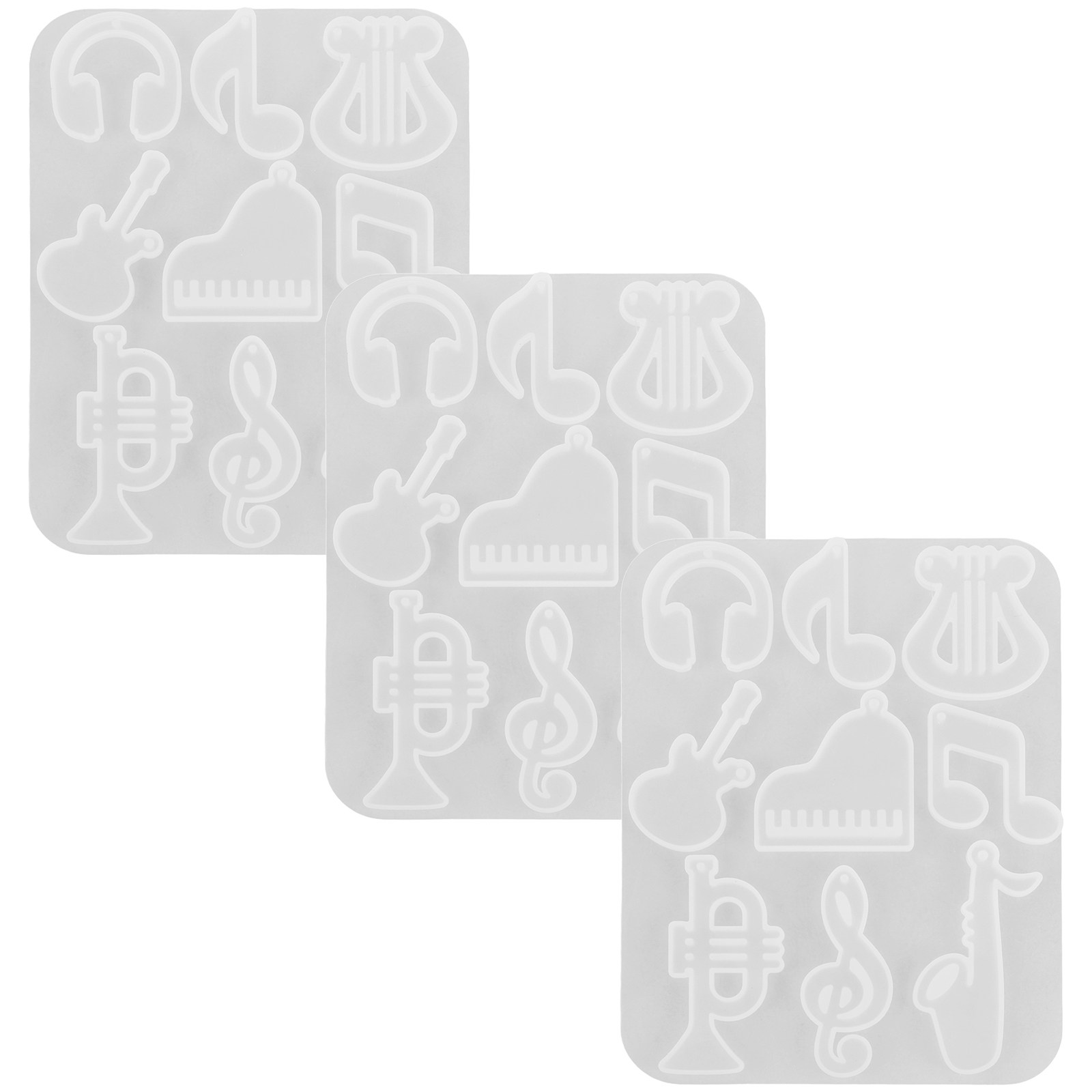 3Pcs Music Themed Silicone Mol - مراجعة Resin Craft Workshop وسعره