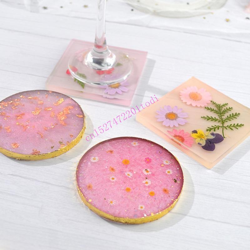 2Pcs Round Square Resin Mold G - مراجعة Geode Mold Silicone وسعره