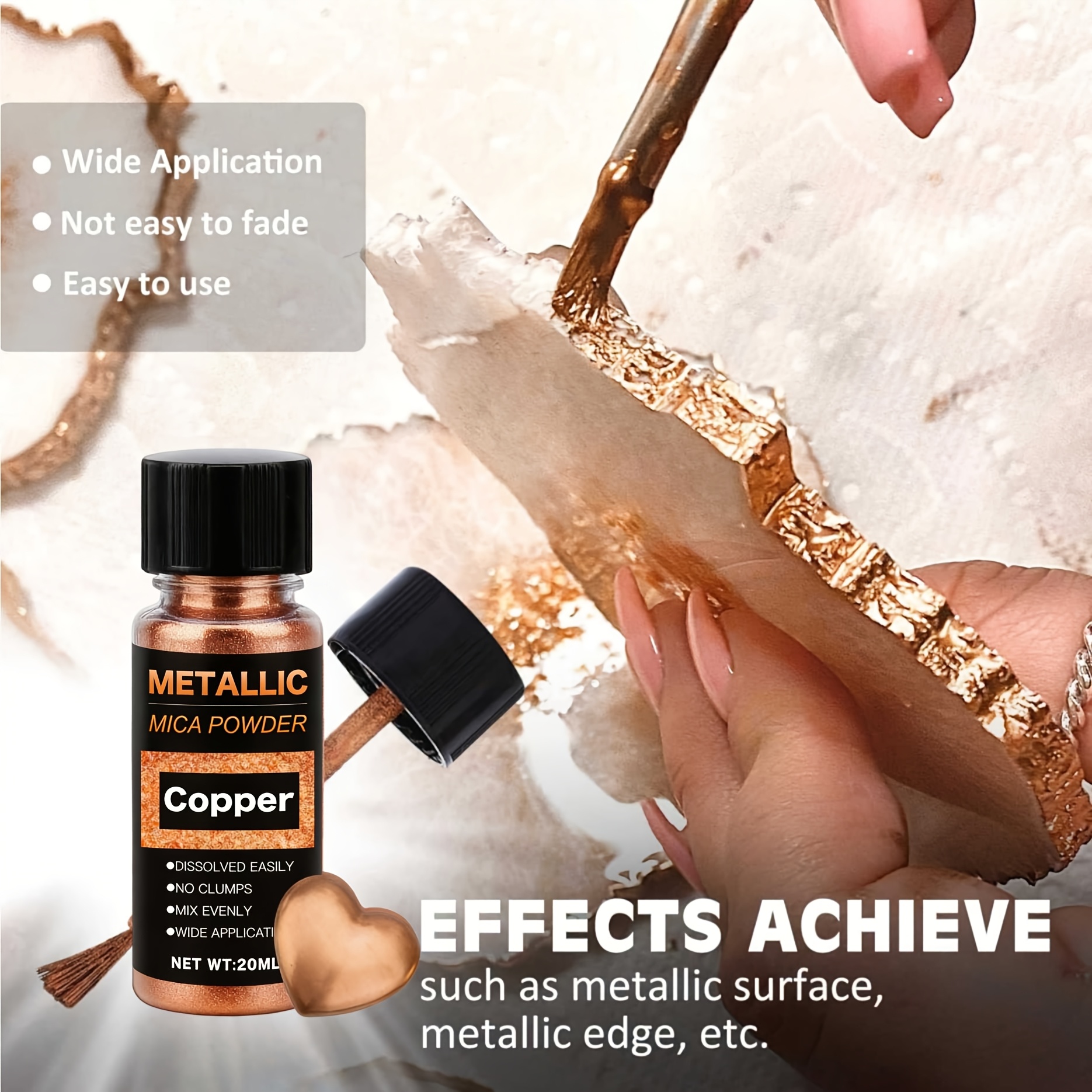 Metallic Mica Powder, Brushed  - مراجعة Resin Pigment Set وسعره