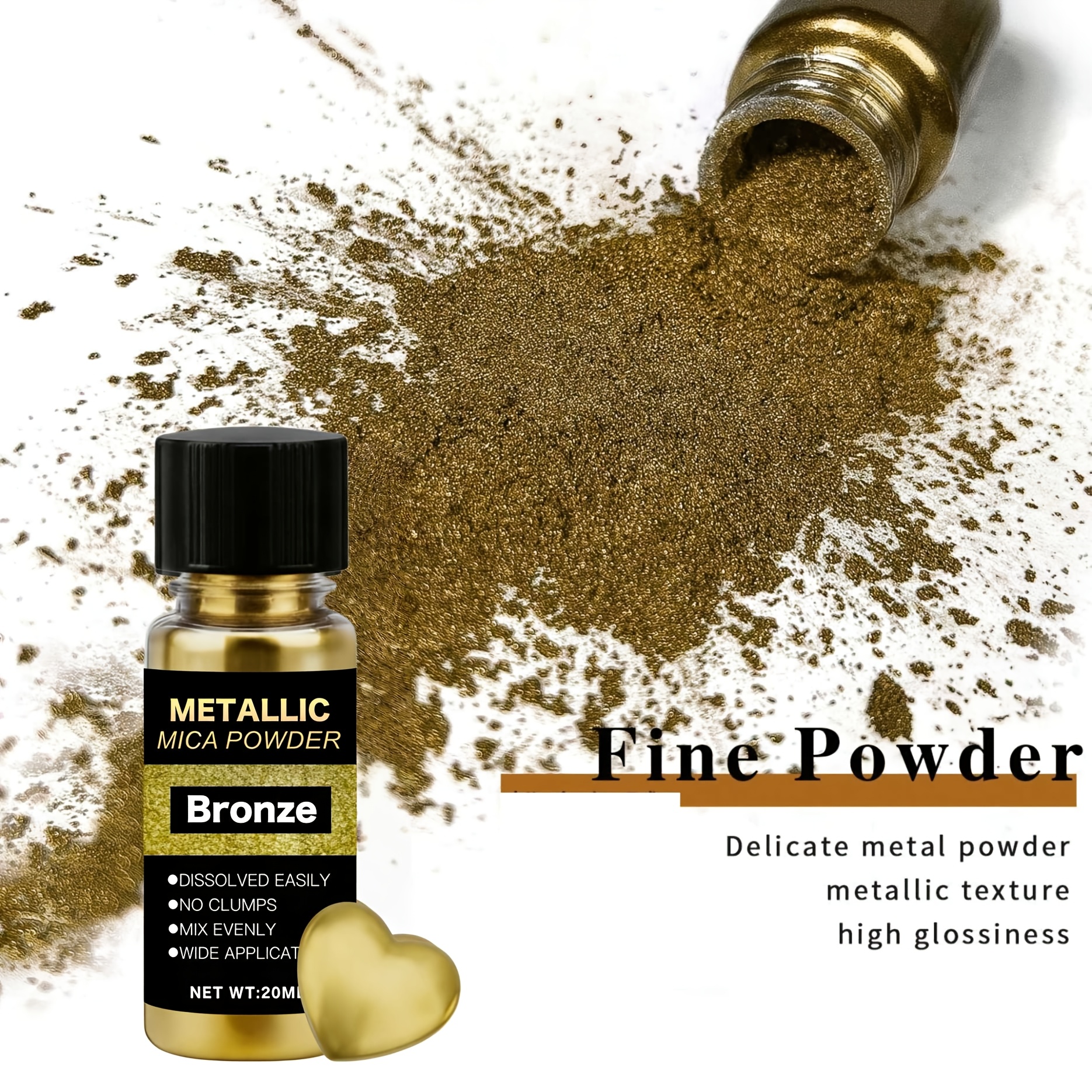 Metallic Mica Powder, Brushed  - مراجعة Resin Pigment Set وسعره