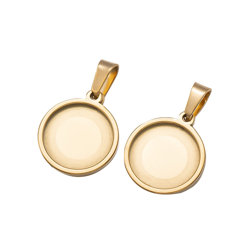 5Pcs/Lot Stainless Steel Round - مراجعة Bezels Set Pendant وسعره
