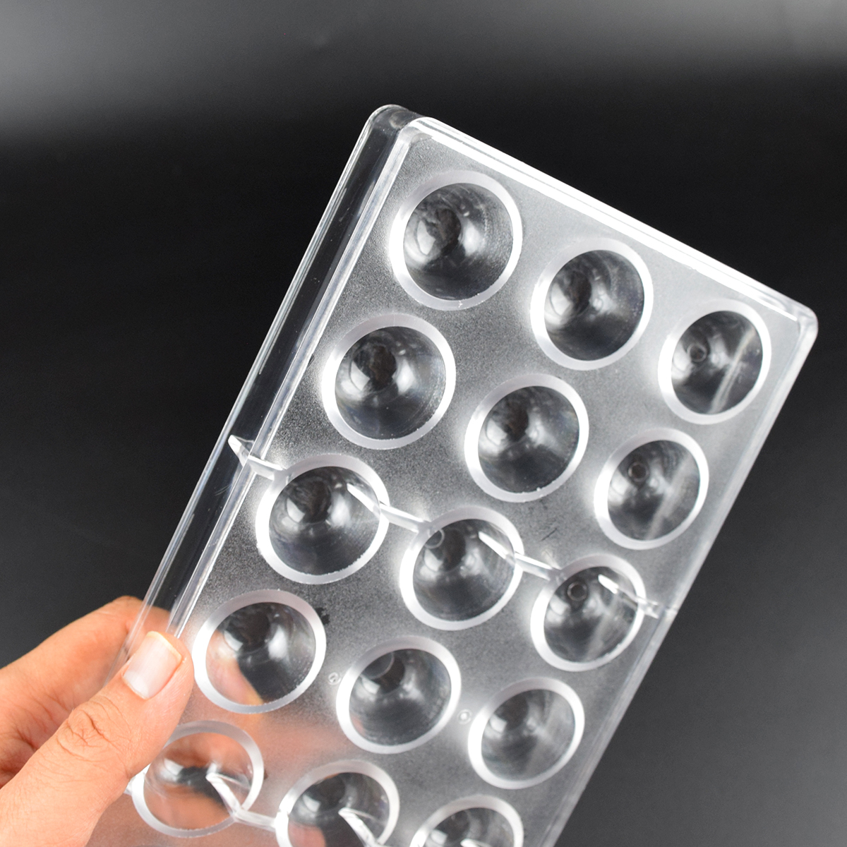 21 Cavity Dome Chocolate Mold  - مراجعة Dome Mold Clear وسعره