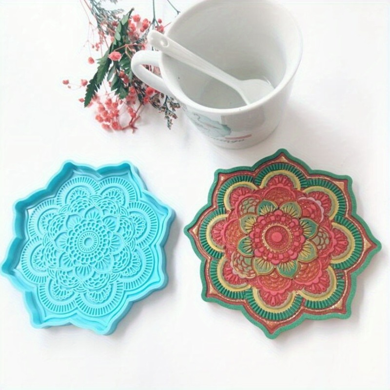 Mandala Coaster Silicone Mold  - مراجعة Coaster Mold Round وسعره