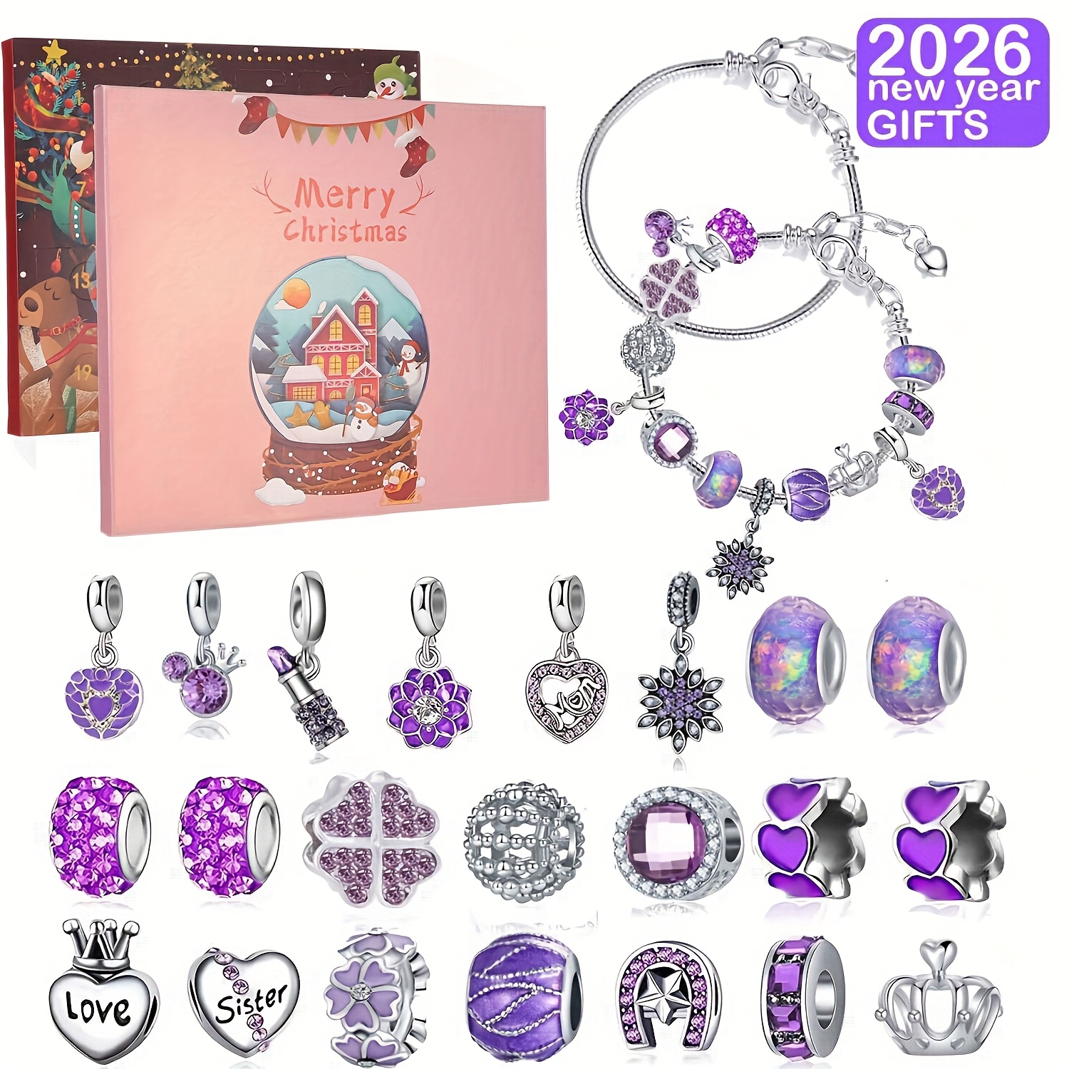 Christmas purple beads DIY jew - مراجعة Resin Jewelry Kit وسعره