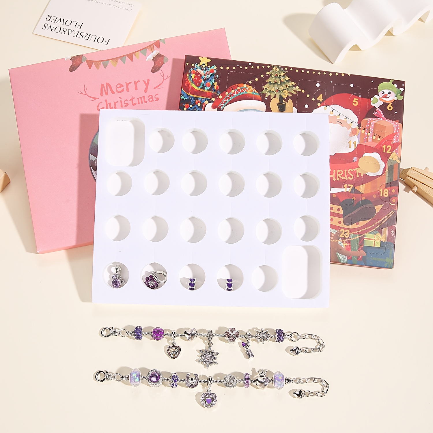 Christmas purple beads DIY jew - مراجعة Resin Jewelry Kit وسعره