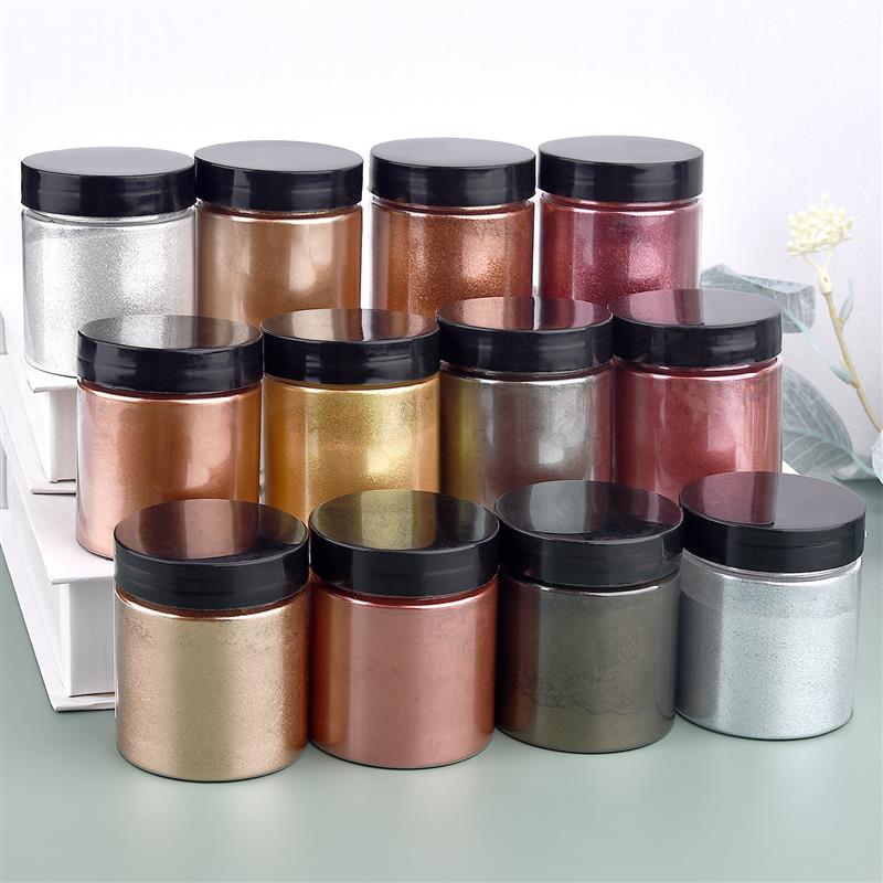 50g Shimmer Metallic Gold Silv - مراجعة Resin Pigment Set وسعره