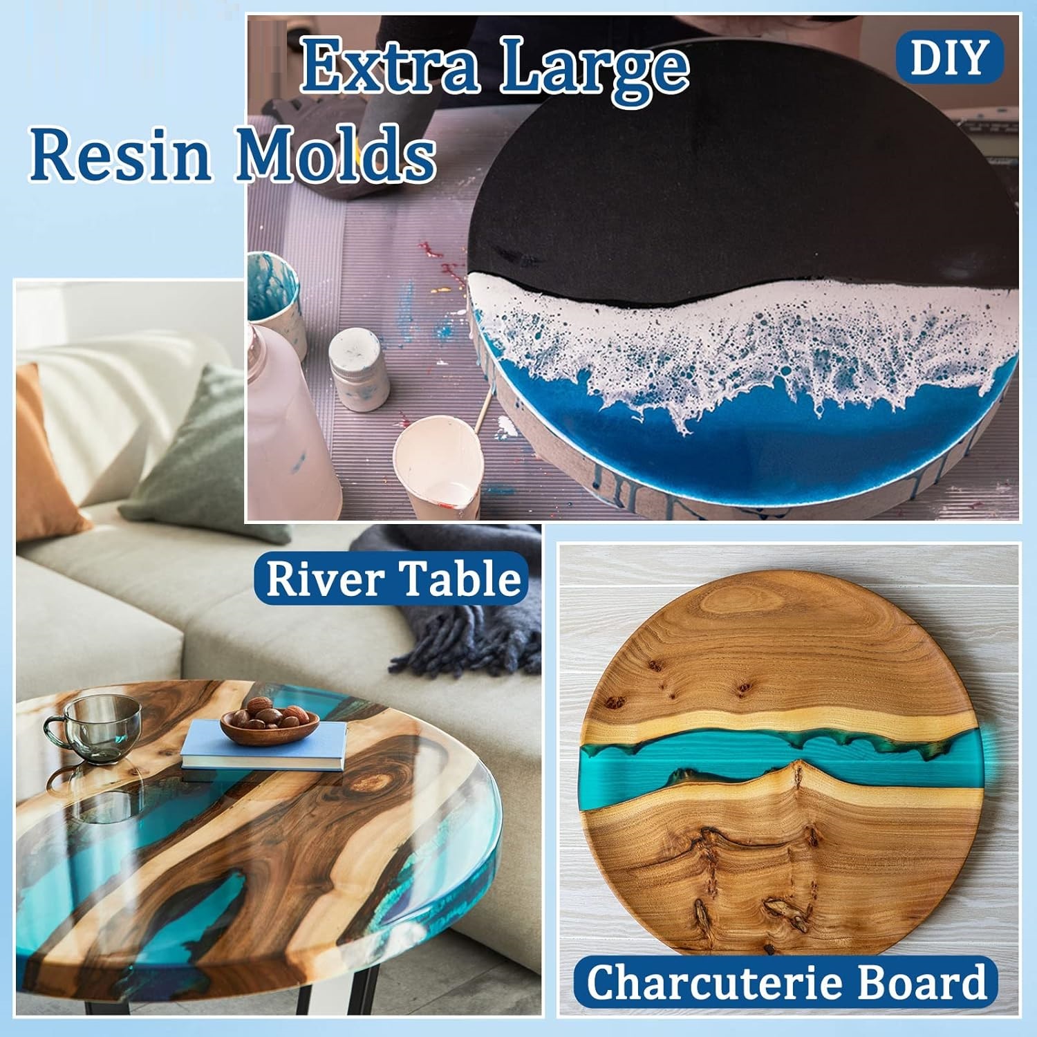 Large Round Tray UV Resin Mold - مراجعة Coaster Mold Round وسعره