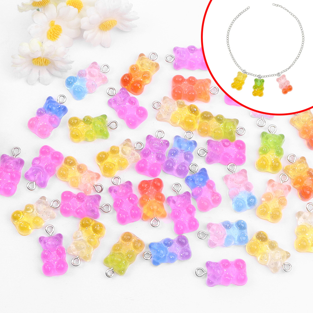 60pcs Dual Color Resin Bear Sh - مراجعة Resin Craft Supplies وسعره