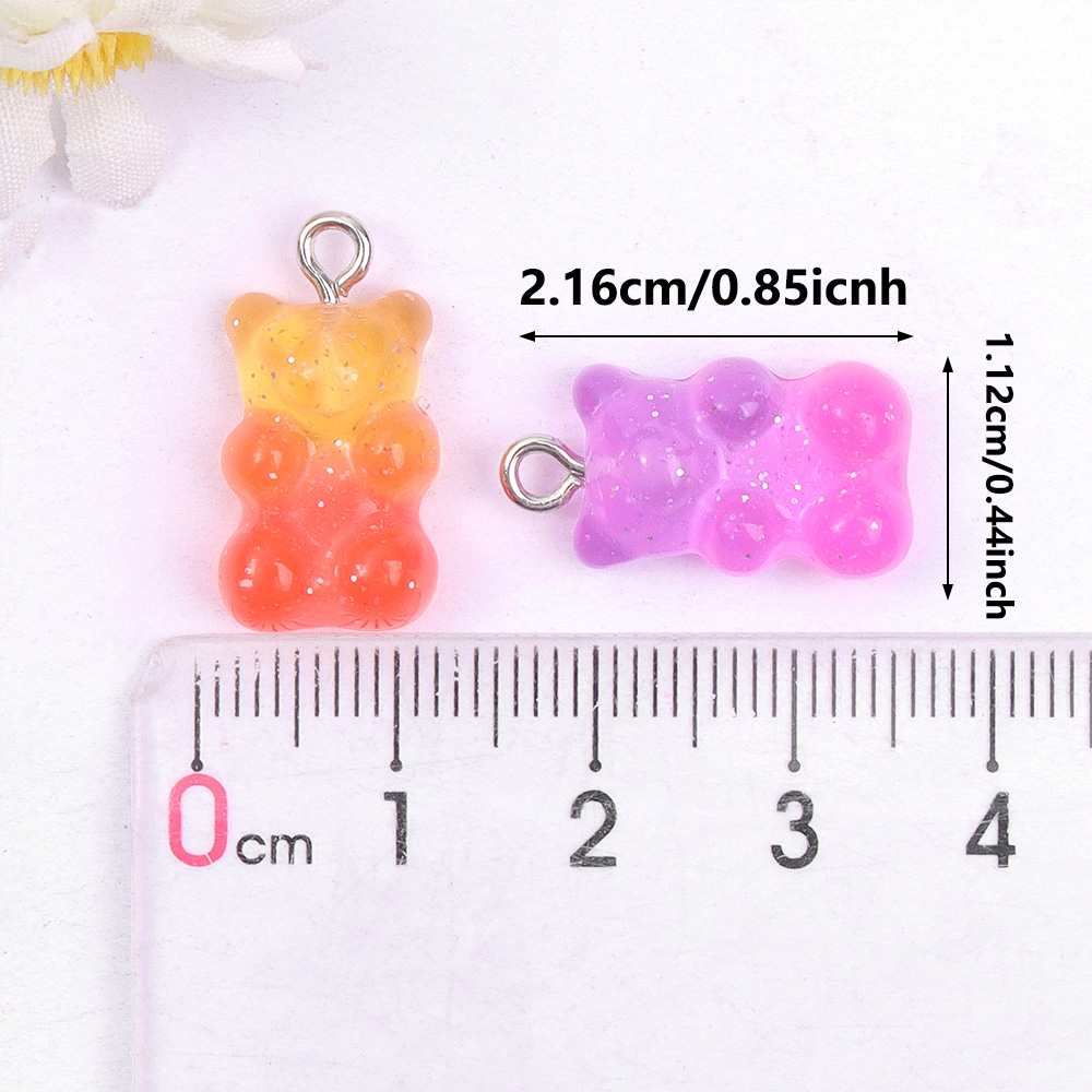 60pcs Dual Color Resin Bear Sh - مراجعة Resin Craft Supplies وسعره