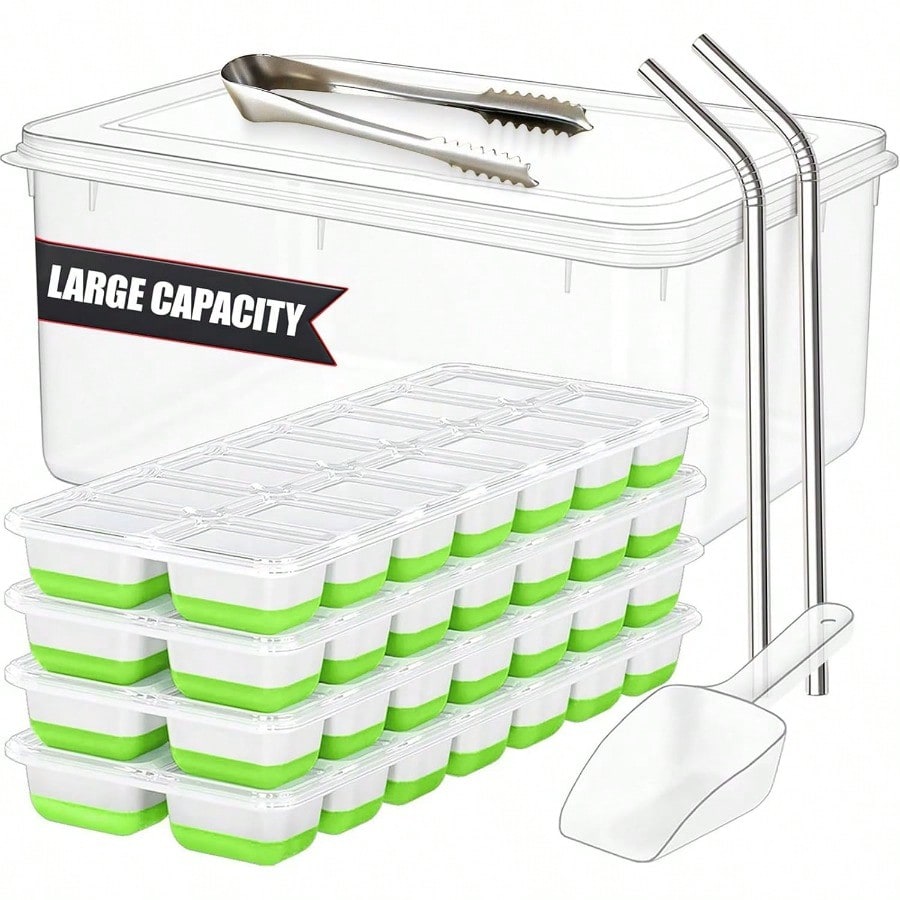 56pcs Tray With Lid And Bin –  - مراجعة Silicone Mold Tray وسعره