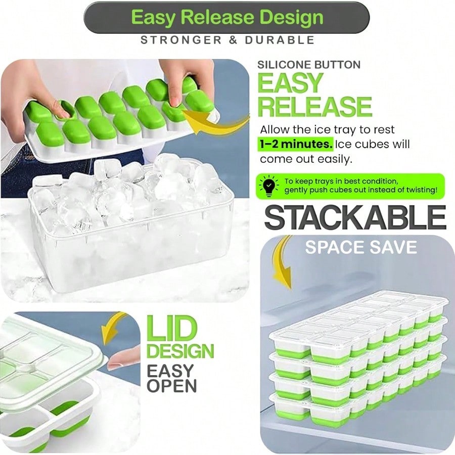 56pcs Tray With Lid And Bin –  - مراجعة Silicone Mold Tray وسعره