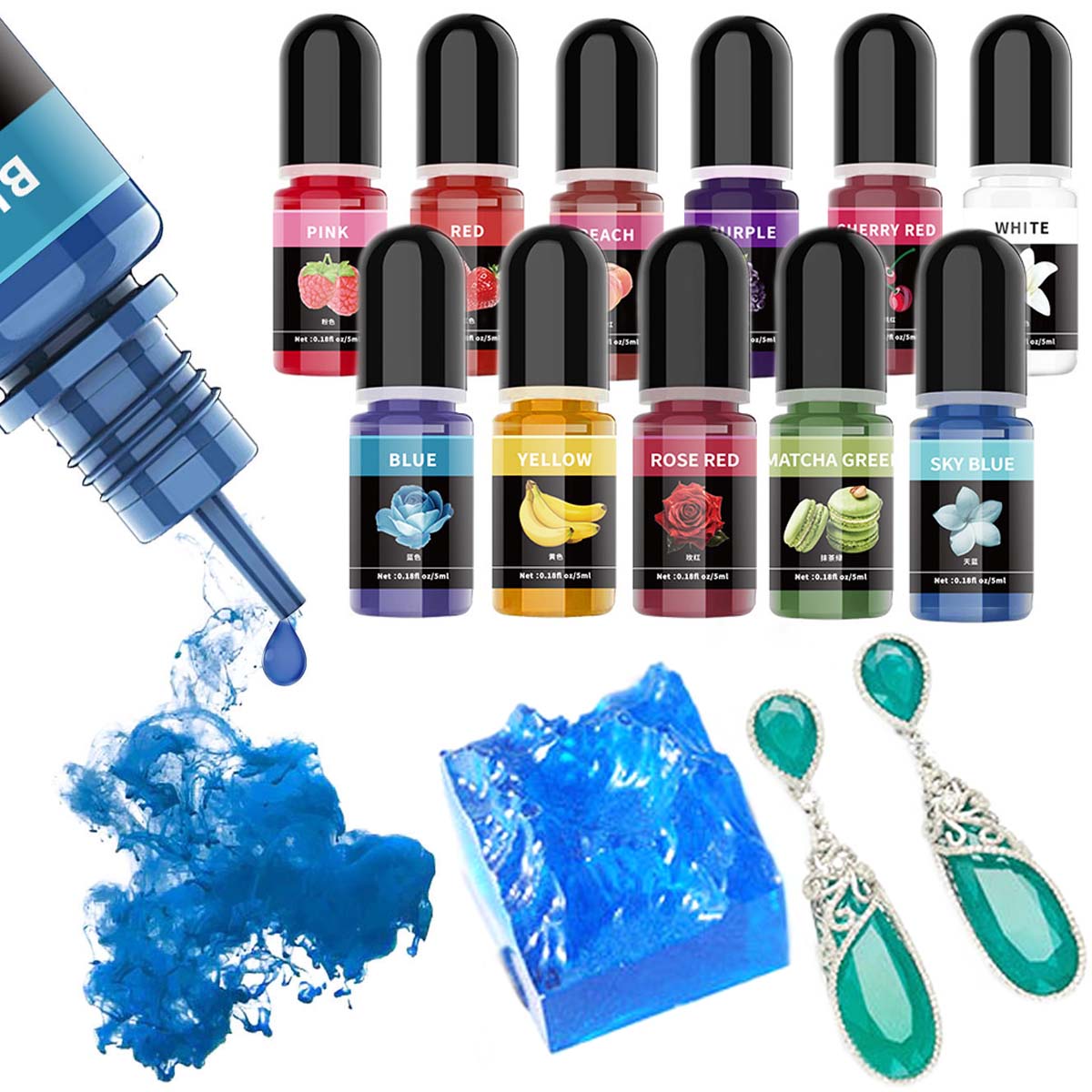 5ml/Bottle Epoxy Resin Pigment - مراجعة Epoxy Uv Resin Kit وسعره
