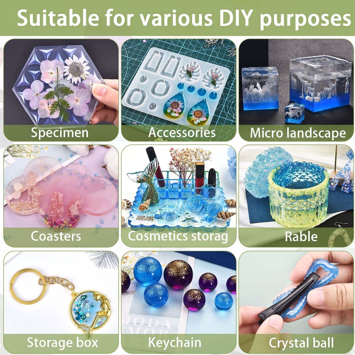 5ml/Bottle Epoxy Resin Pigment - مراجعة Epoxy Uv Resin Kit وسعره