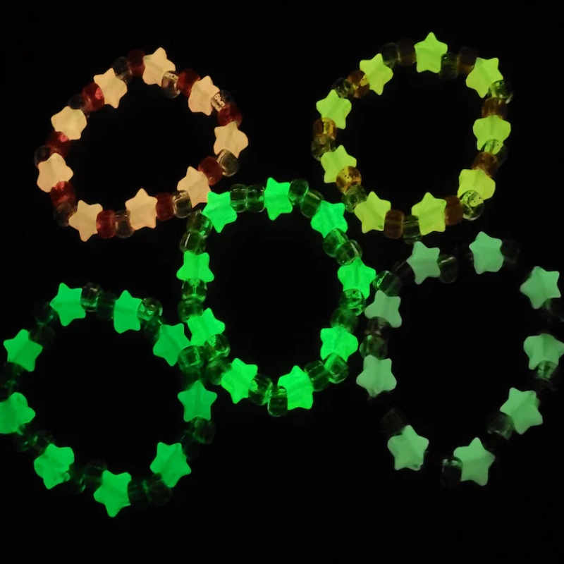 5 Glow star kandi bracelet set - مراجعة Resin Glitter Pack وسعره