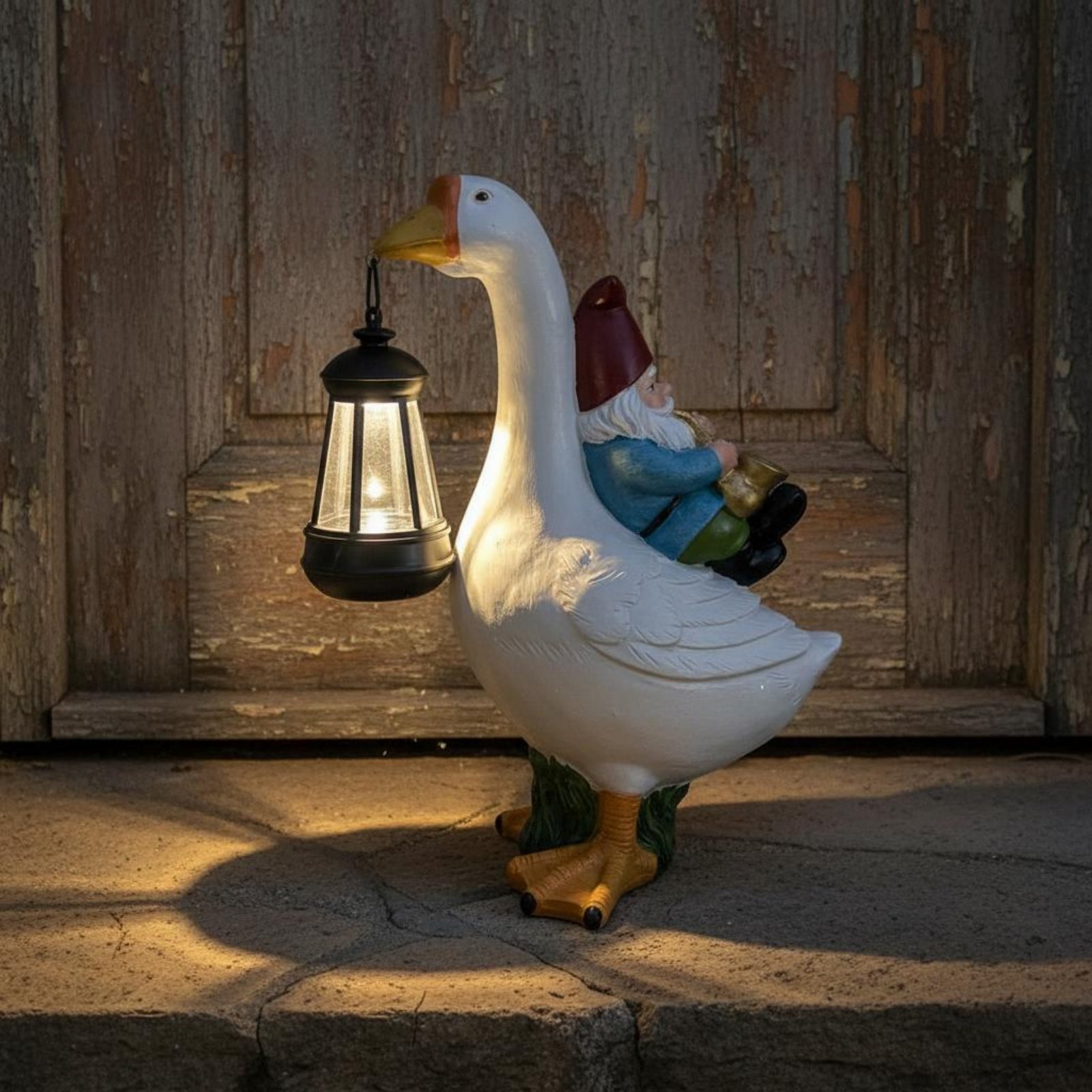 Gnome Riding Goose Statue Weat - مراجعة Crafting Resin وسعره