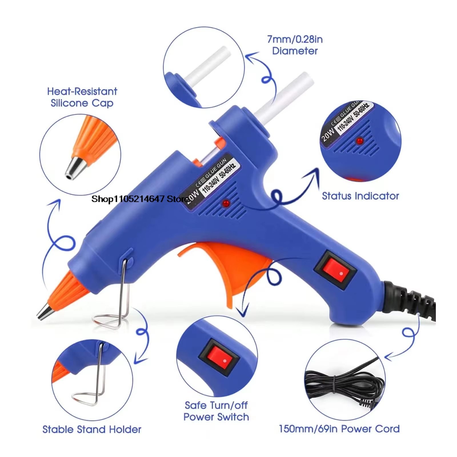 Hot Melt Glue Gun DIY Mini Hou - مراجعة Heat Gun Small وسعره