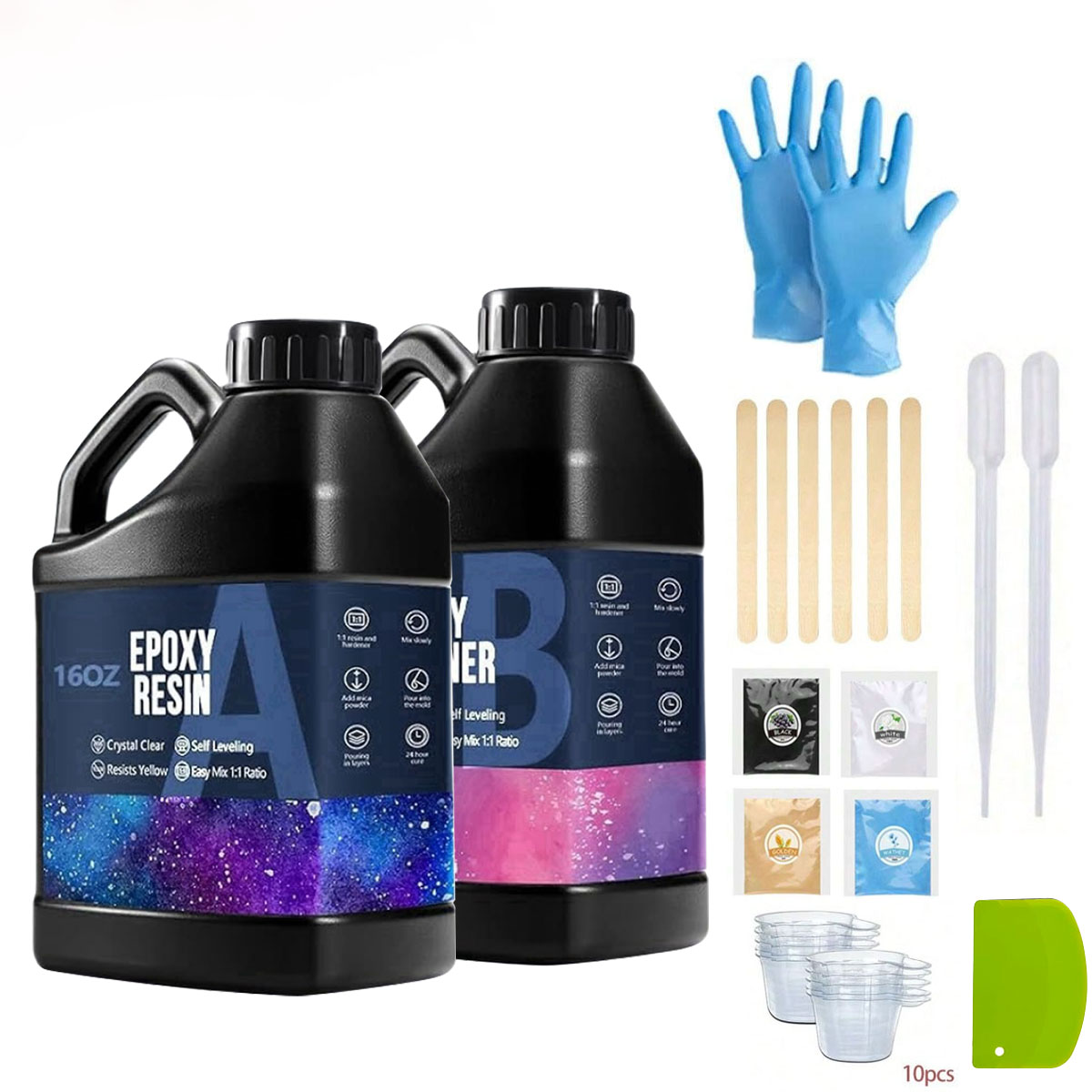 1000ml Crystal Clear Epoxy Res - مراجعة Resin Jewelry Kit وسعره