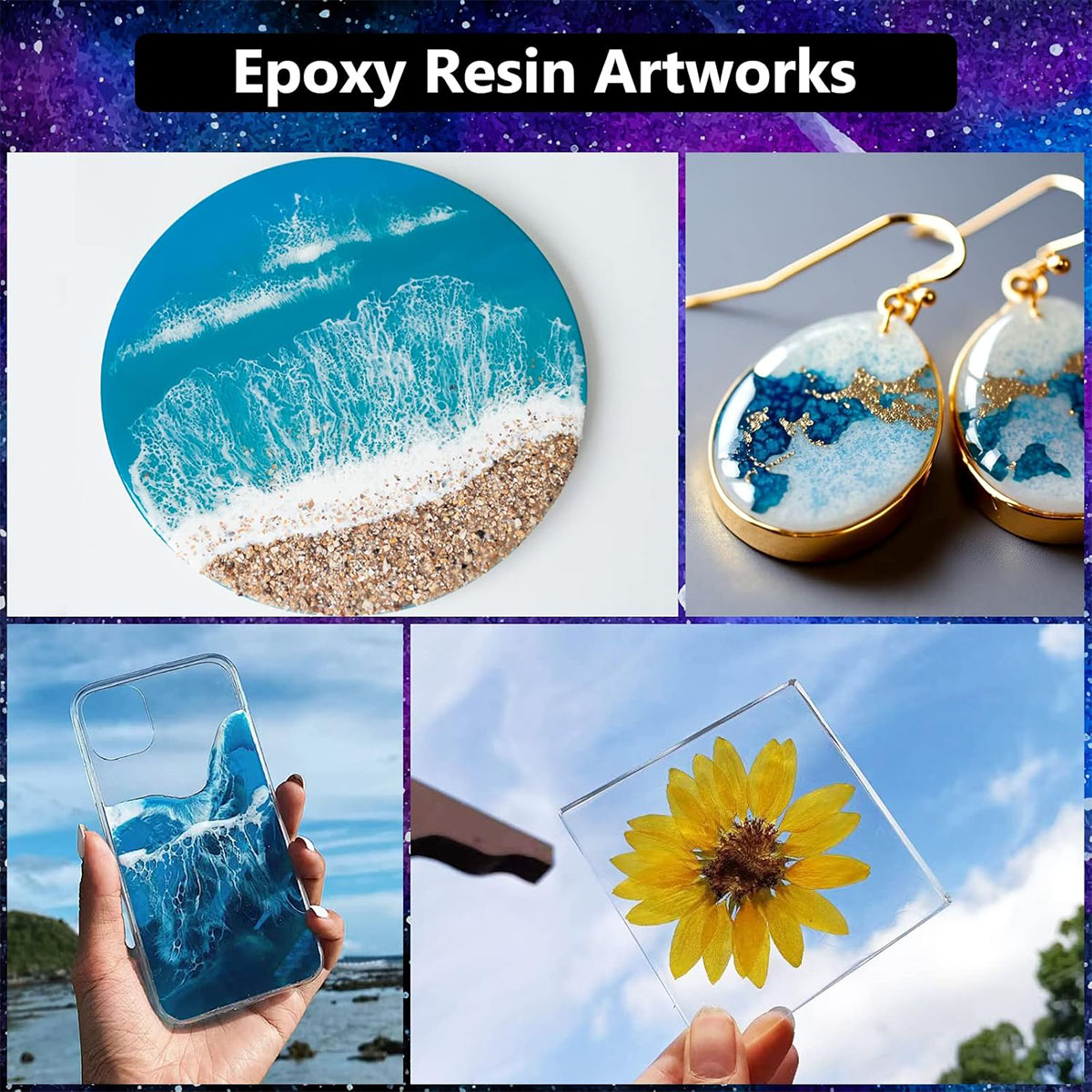 1000ml Crystal Clear Epoxy Res - مراجعة Resin Jewelry Kit وسعره