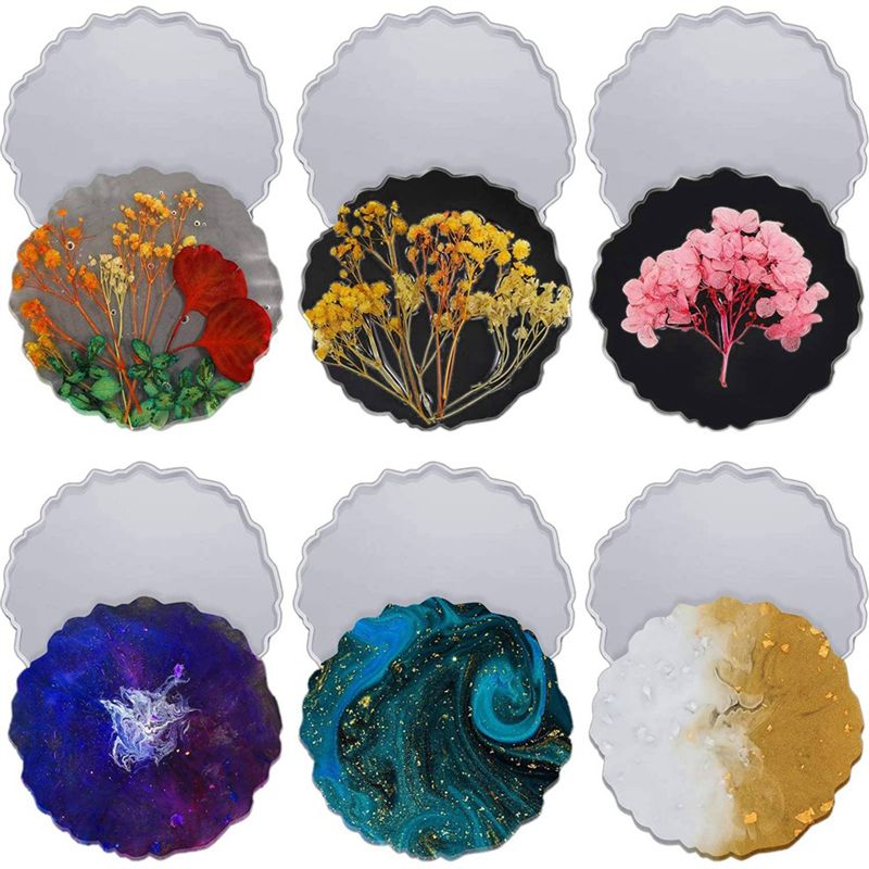 ABVT-12 Pieces Resin Coaster M - مراجعة Geode Mold Silicone وسعره