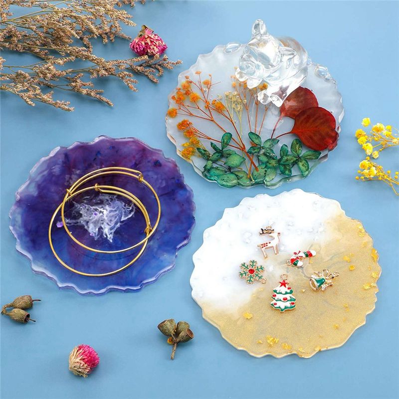 ABVT-12 Pieces Resin Coaster M - مراجعة Geode Mold Silicone وسعره