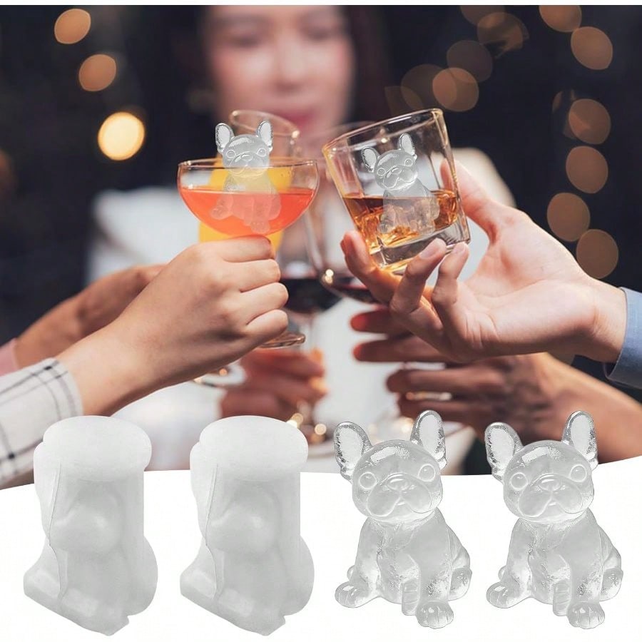3D French Bulldog Cube Molds 2 - مراجعة Silicone Mold Tray وسعره