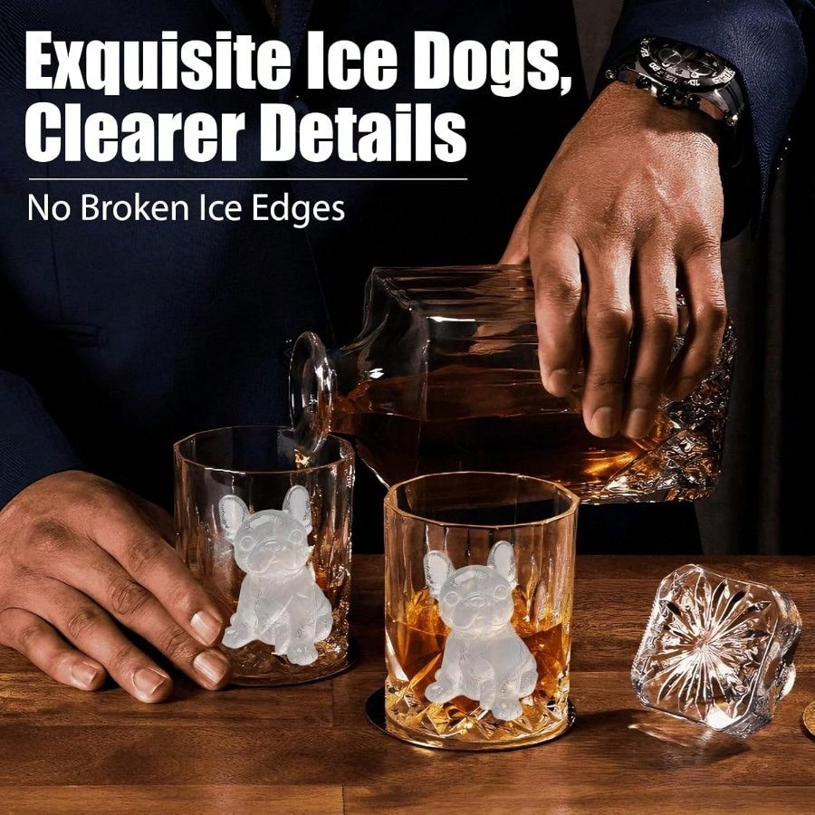 3D French Bulldog Cube Molds 2 - مراجعة Silicone Mold Tray وسعره