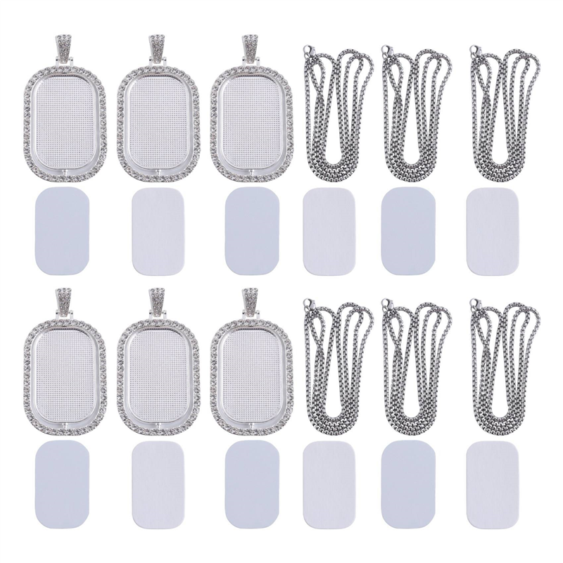 WORTHOWN-48Pcs Sublimation Rhi - مراجعة Bezels Set Pendant وسعره