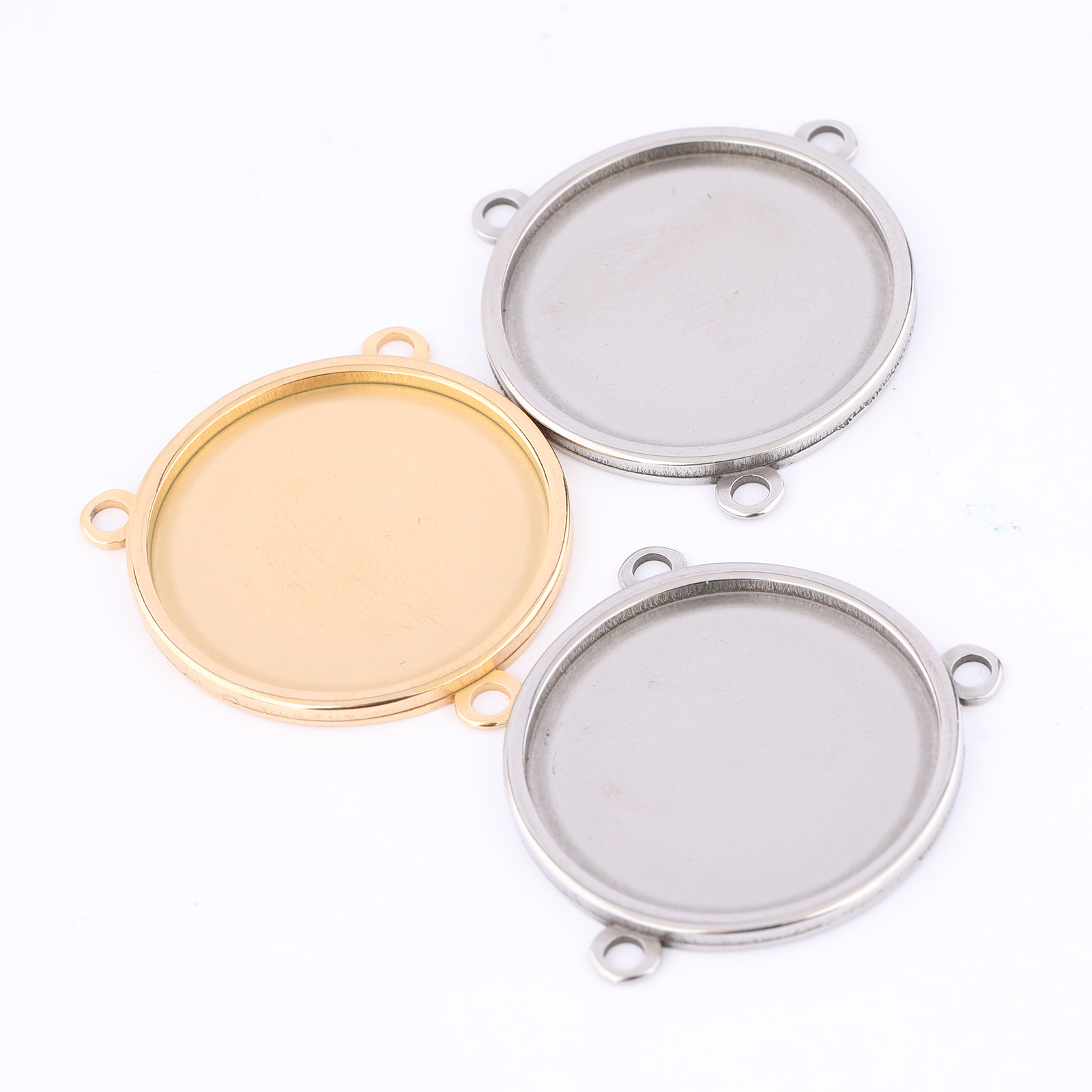 5pcs Stainless Steel Gold Plat - مراجعة Bezels Set Pendant وسعره