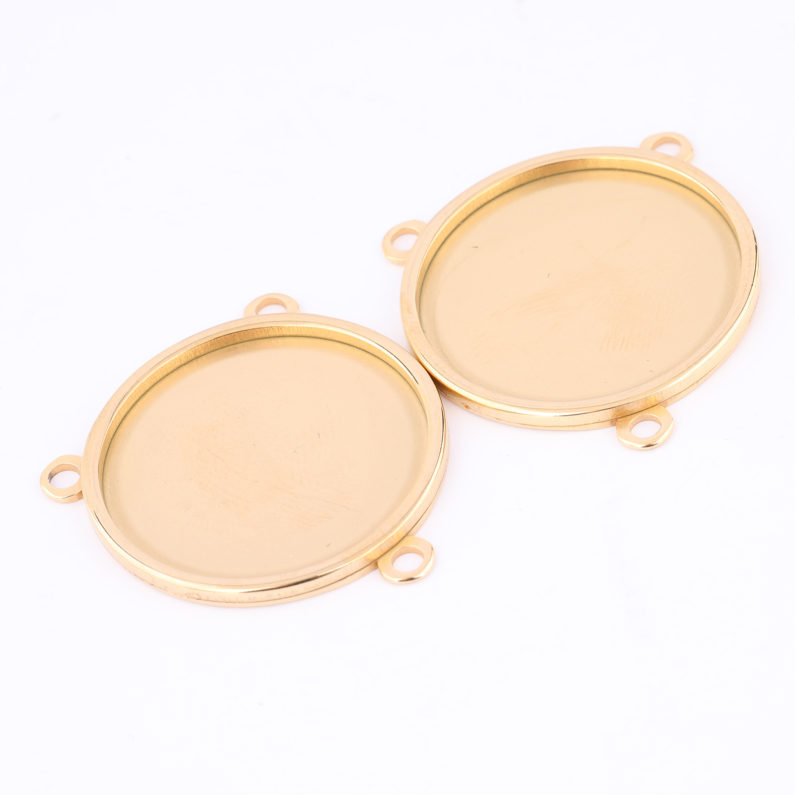 5pcs Stainless Steel Gold Plat - مراجعة Bezels Set Pendant وسعره