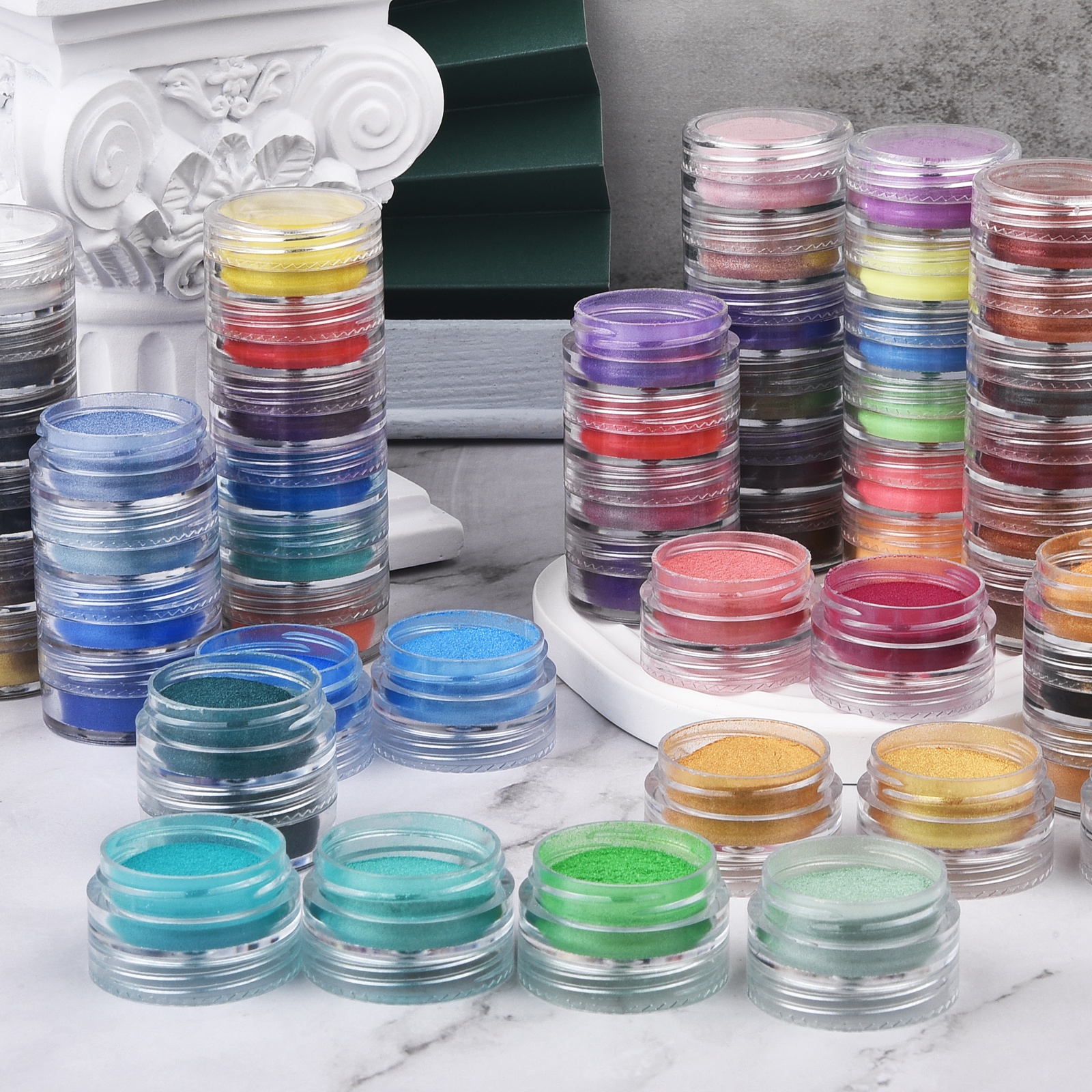 6 Colors/Set Pearlescent Powde - مراجعة Resin Pigment Set وسعره