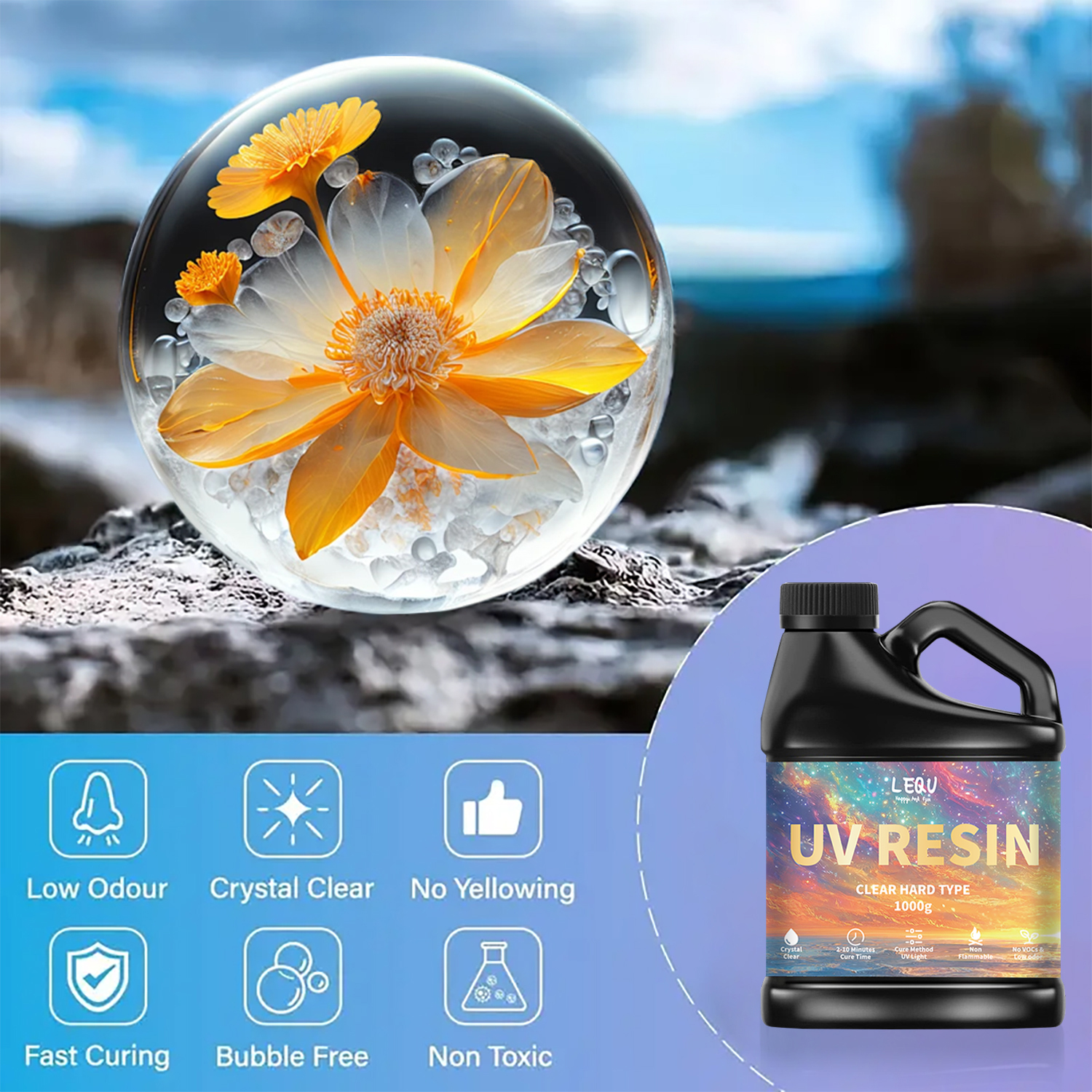 100/200/500/1000g UV Epoxy Res - مراجعة Epoxy Uv Resin Kit وسعره