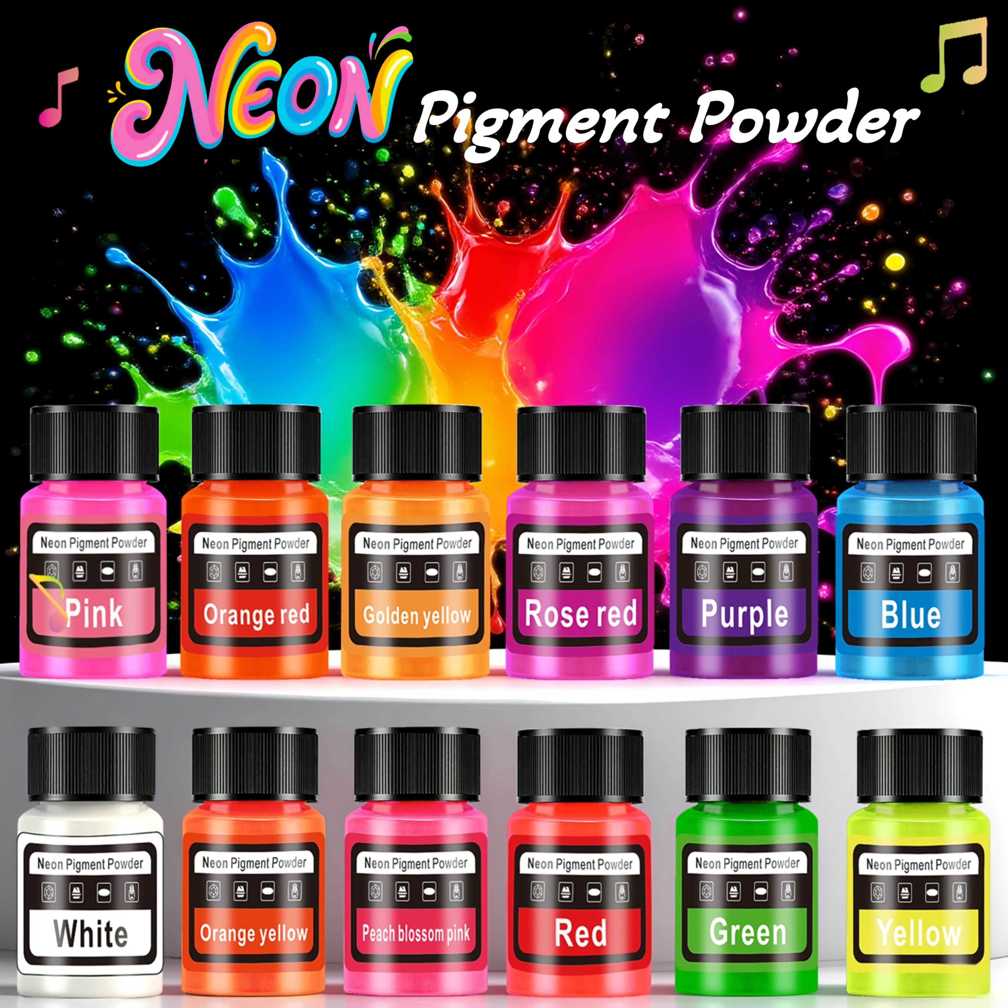Fluorescent Powder/Neon Resin  - مراجعة Resin Pigment Set وسعره